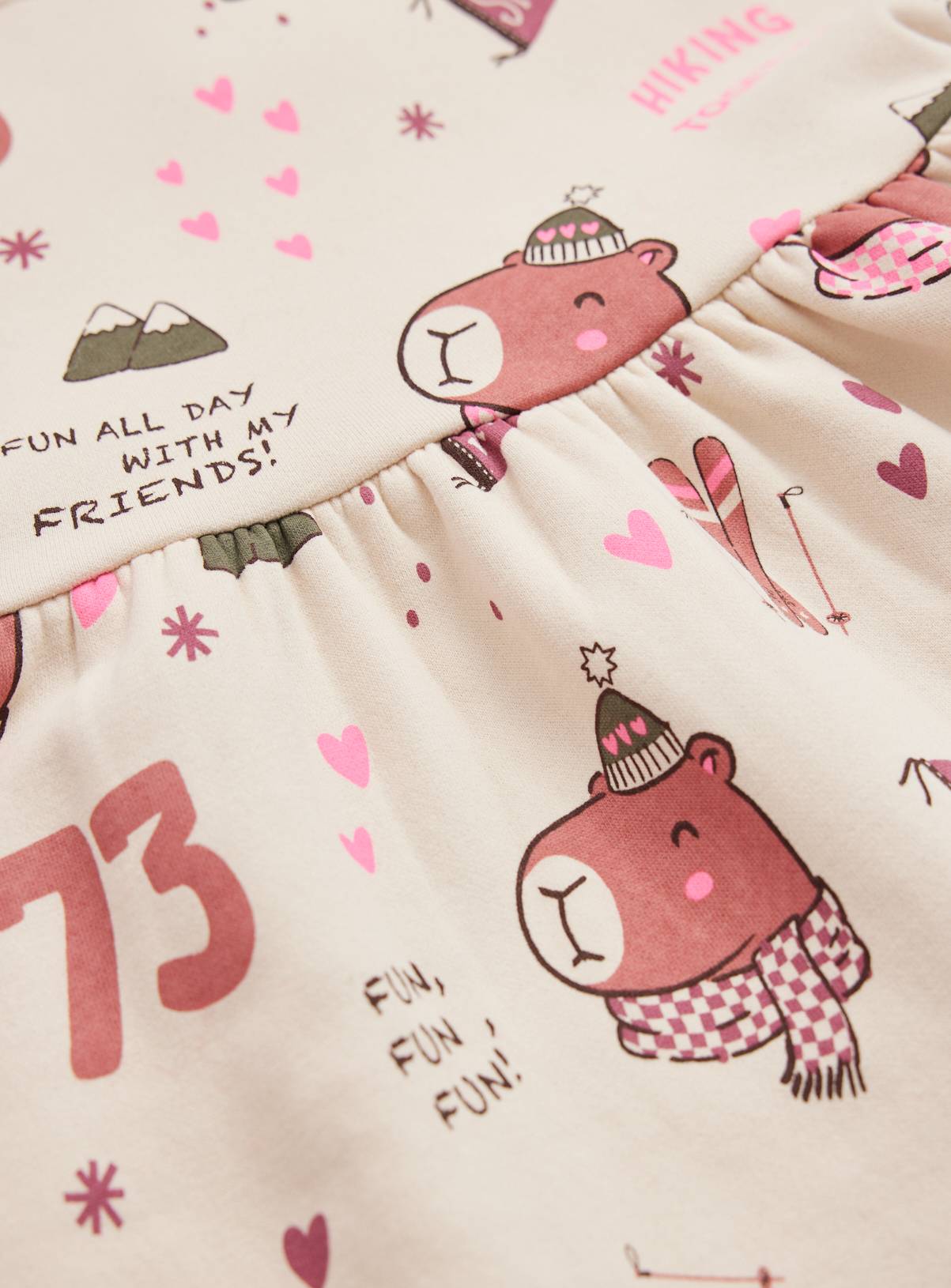 Cream Capybara Sweat Dress 2-3 years - Image 2