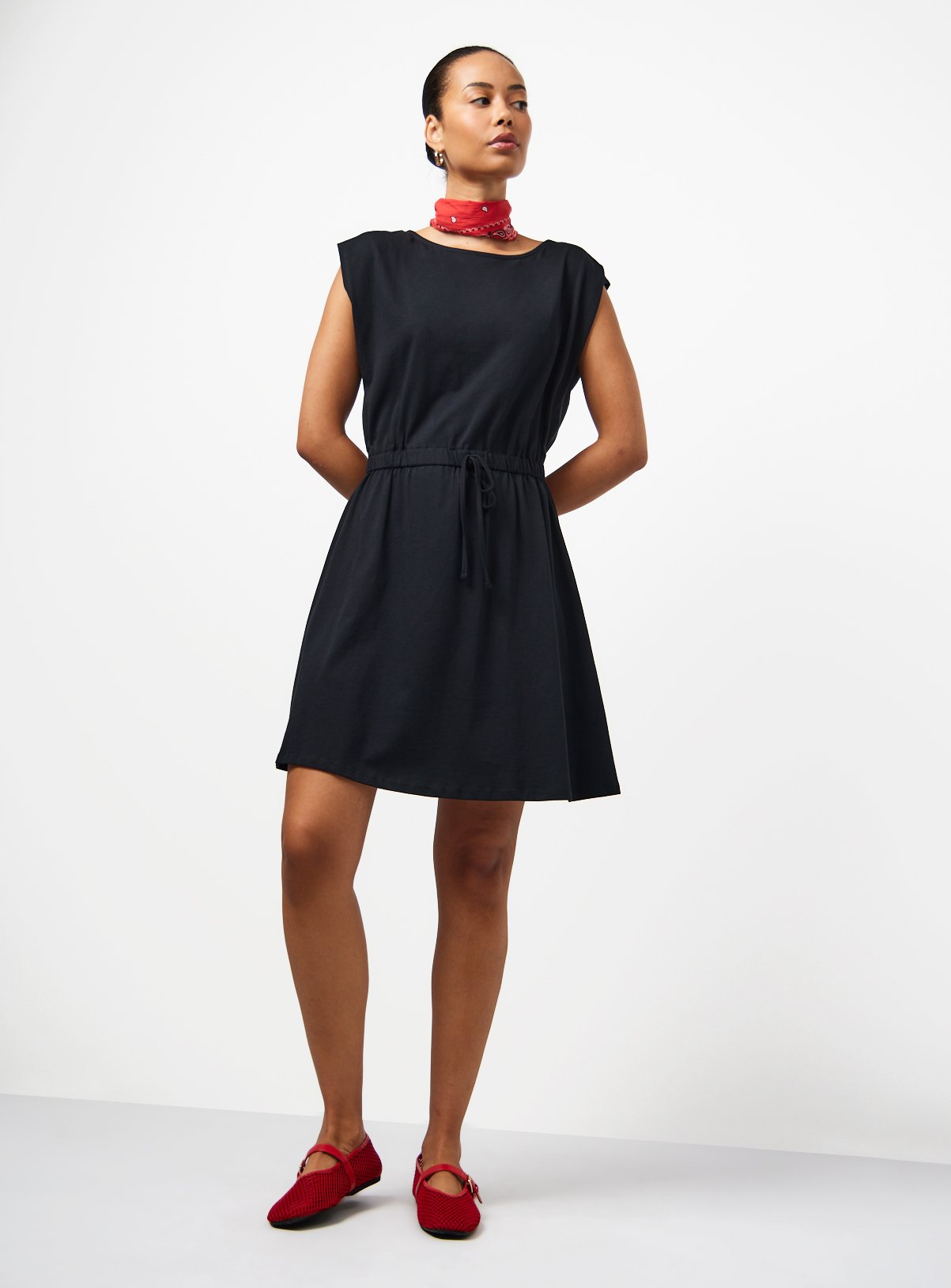 Black Jersey Mini Summer Dress 24 - Image 2 thumbnail