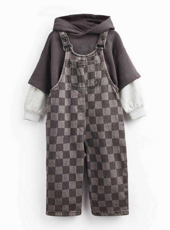 Smiles All Round Hoodie & Dungarees Set 1-2 years