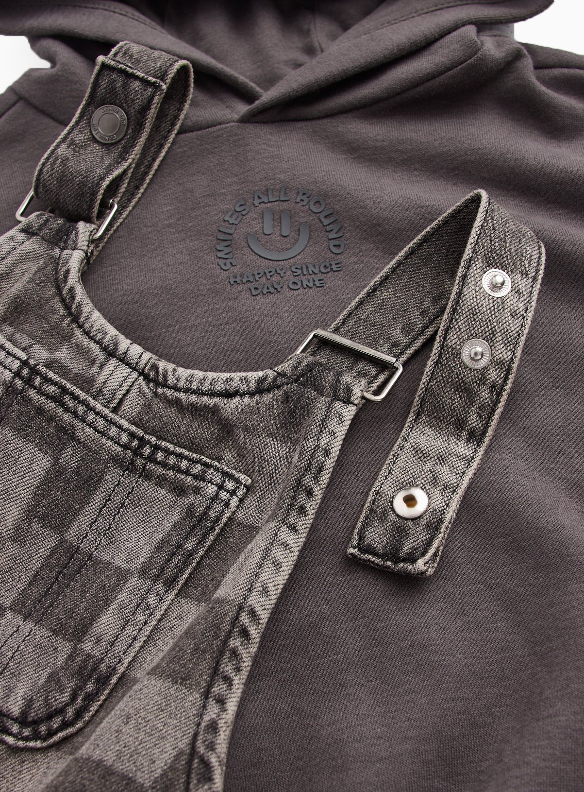 Smiles All Round Hoodie & Dungarees Set 4-5 years - Image 3 thumbnail