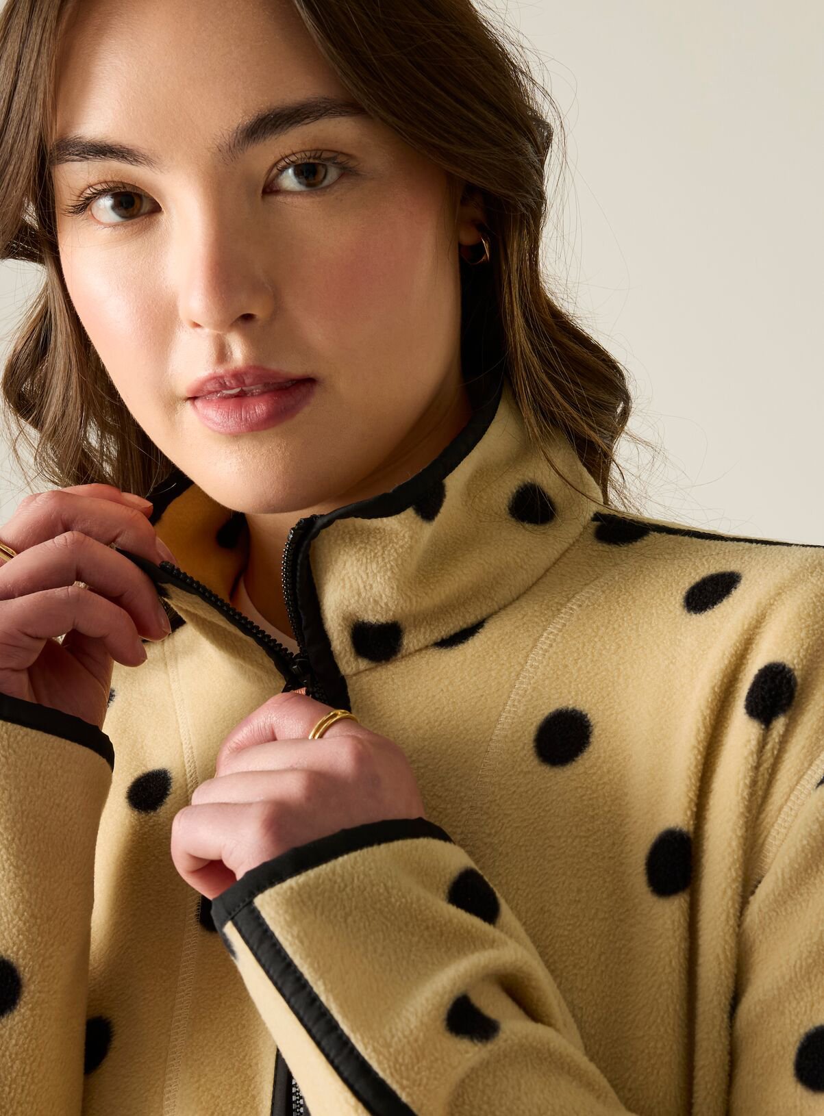 REGATTA Cath Kidston Printed Half Zip Fleece Spot Print 12 - Image 4 thumbnail