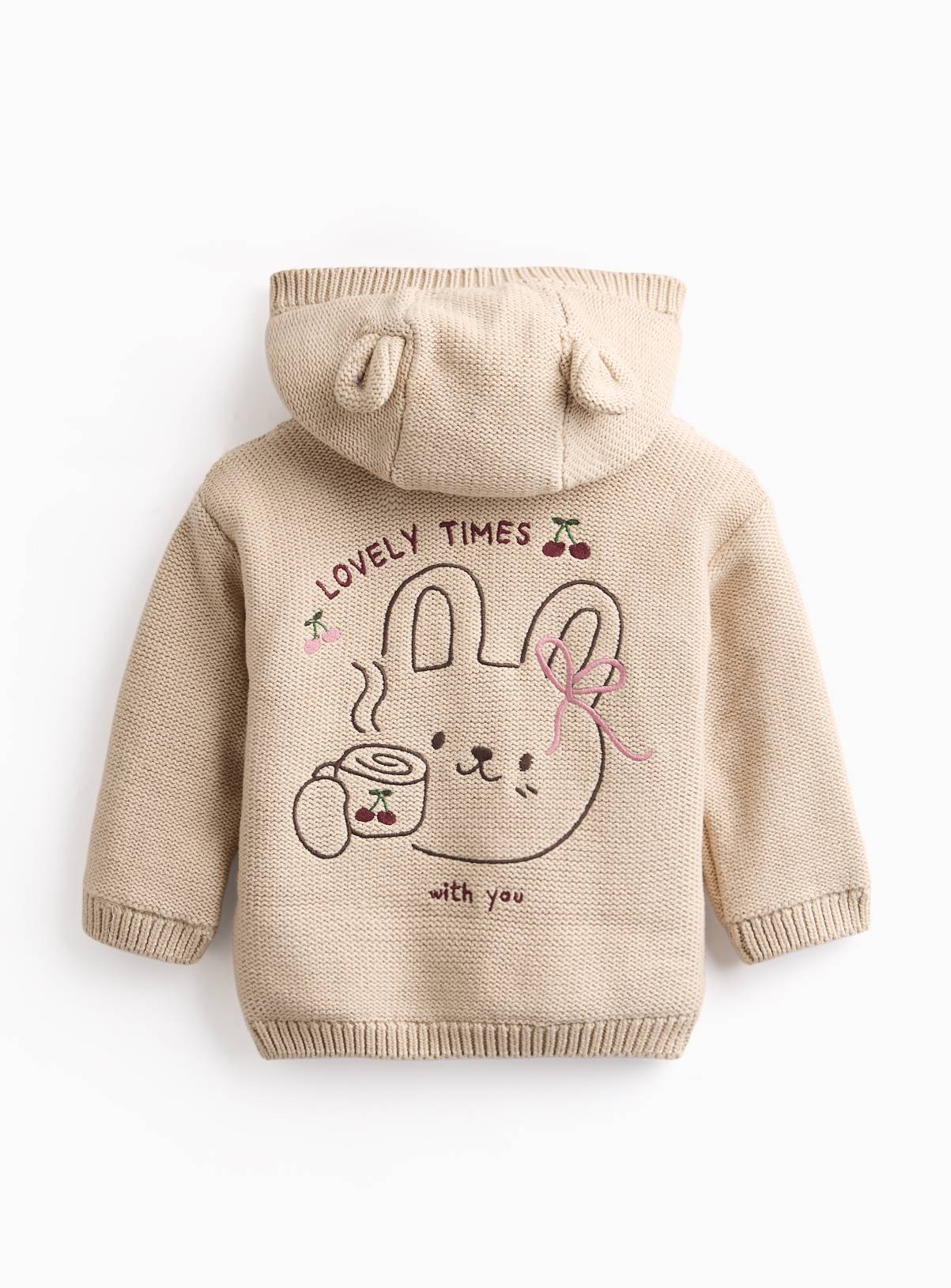 Lovely Times With You Rabbit Borg-Lined Hooded Cardigan 9-12 months - Image 2