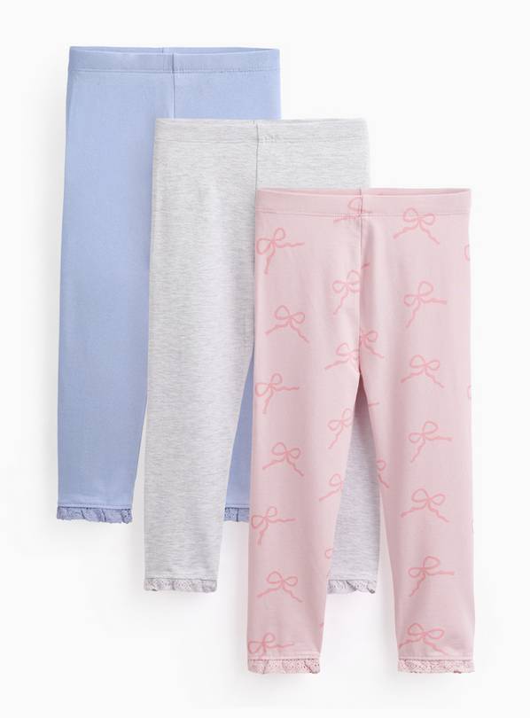 Bow Lace Leggings 3-Pack 2-3 years