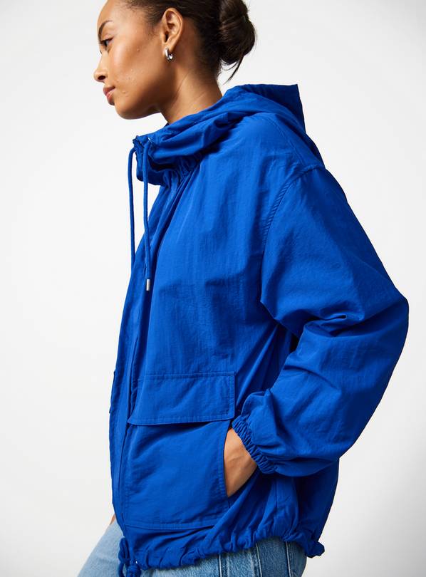 Cobalt Blue Hooded Windbreaker XXL