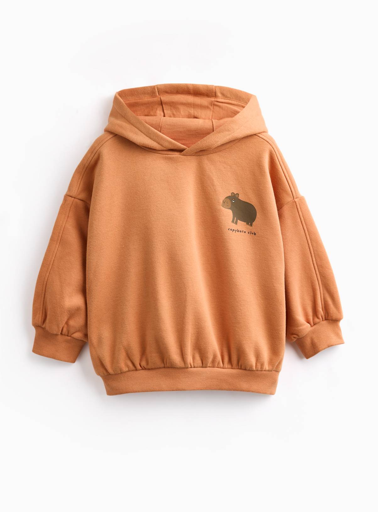 Orange Capybara Club Hoodie 7-8 years - Image 1