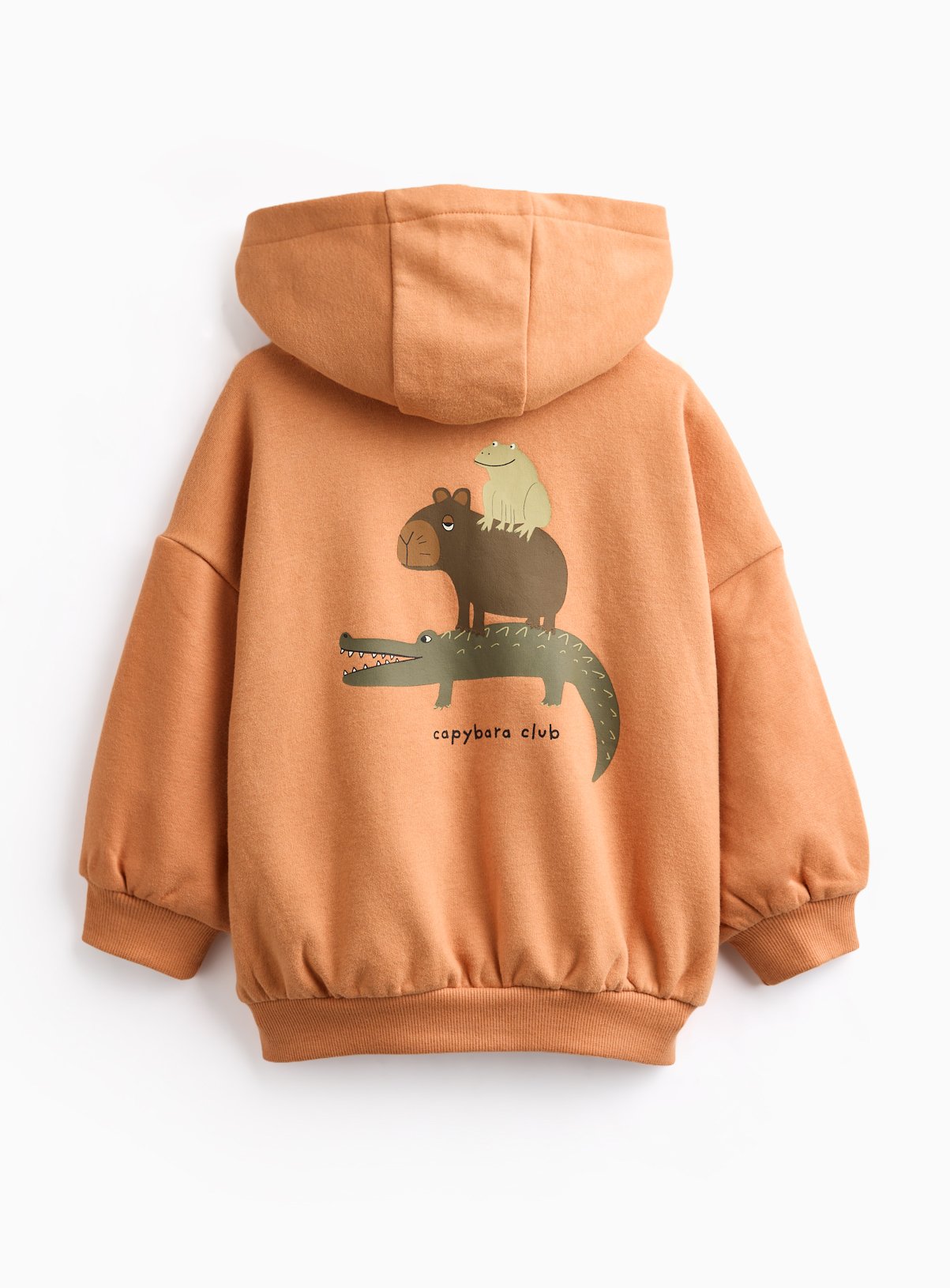 Orange Capybara Club Hoodie 7-8 years - Image 2 thumbnail