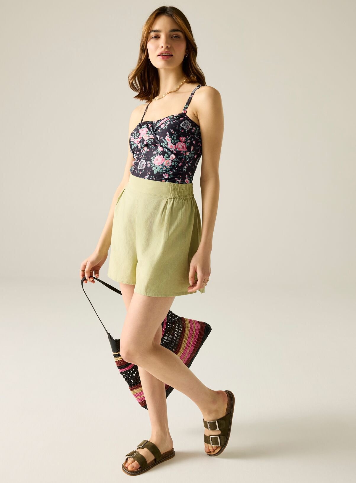 REGATTA Cath Kidston Tankini Top Black Floral 14 - Image 3 thumbnail