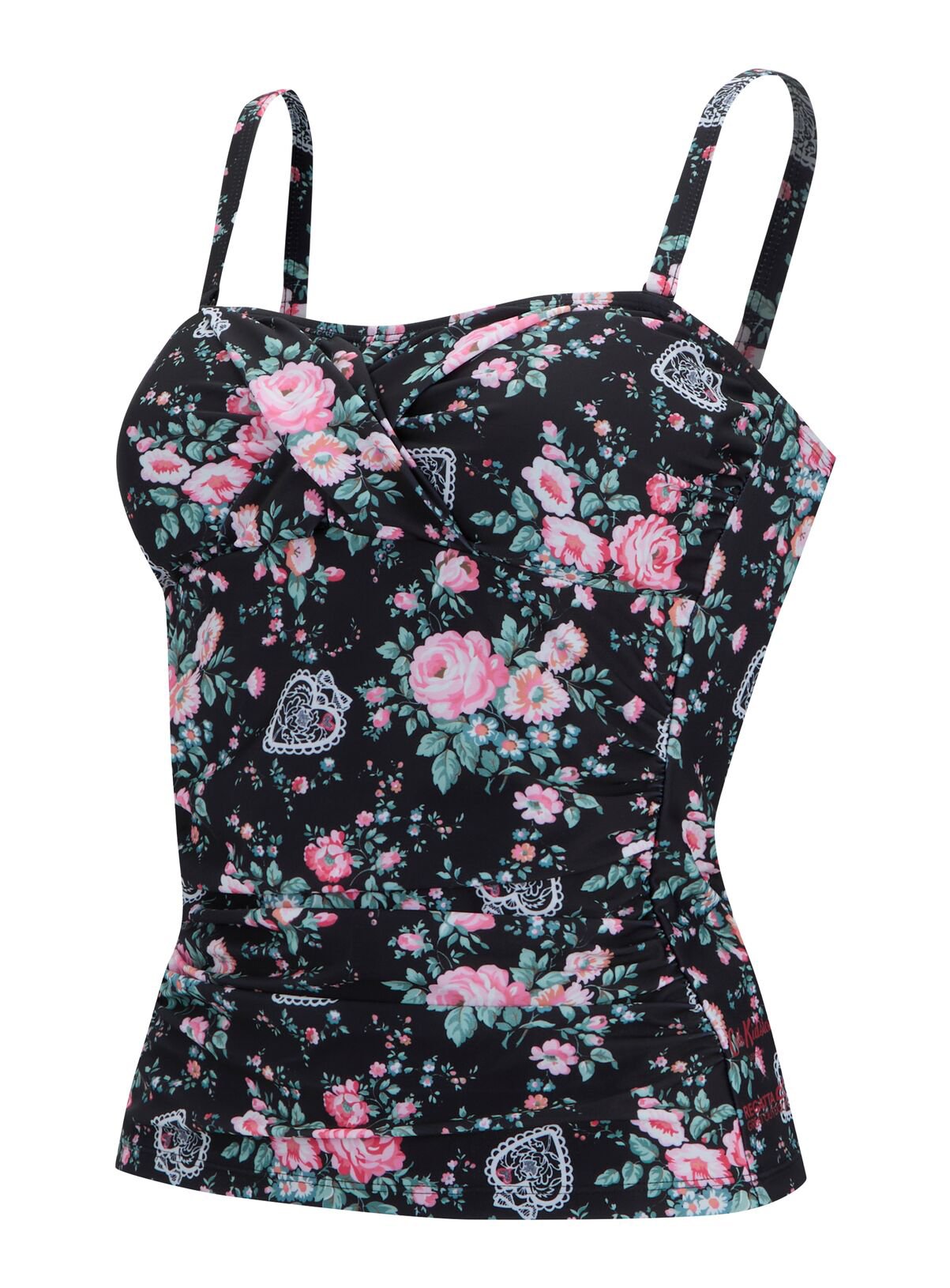 REGATTA Cath Kidston Tankini Top Black Floral 14 - Image 6 thumbnail