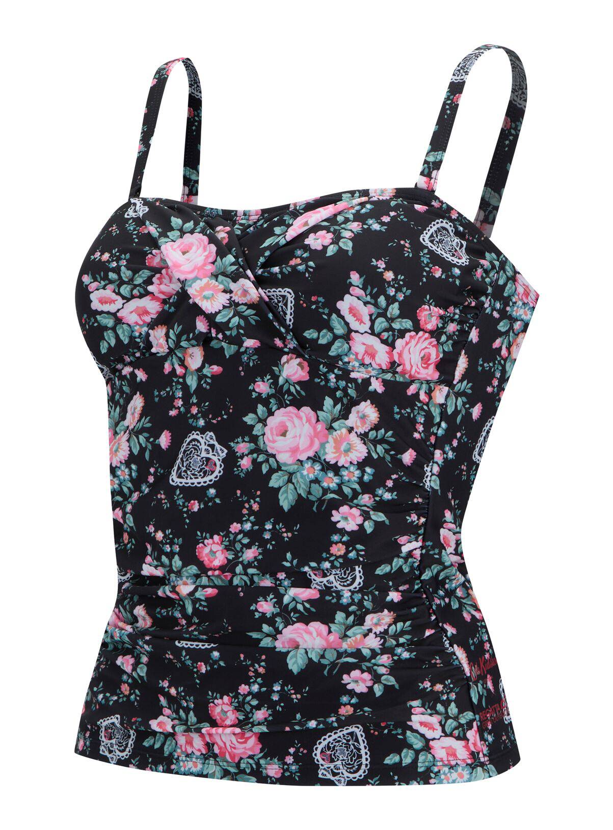 REGATTA Cath Kidston Tankini Top Black Floral 14 - Image 6