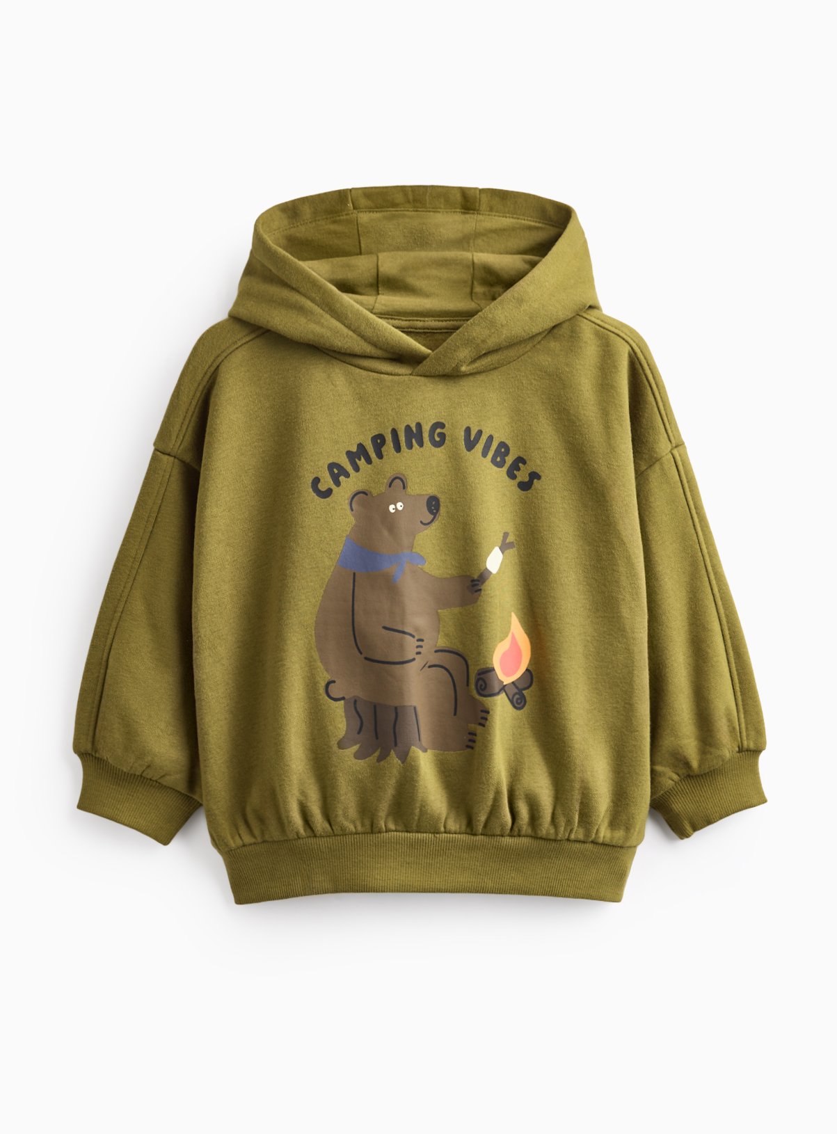 Khaki Great Outdoors Camping Vibes Hoodie 7-8 years - Image 1 thumbnail