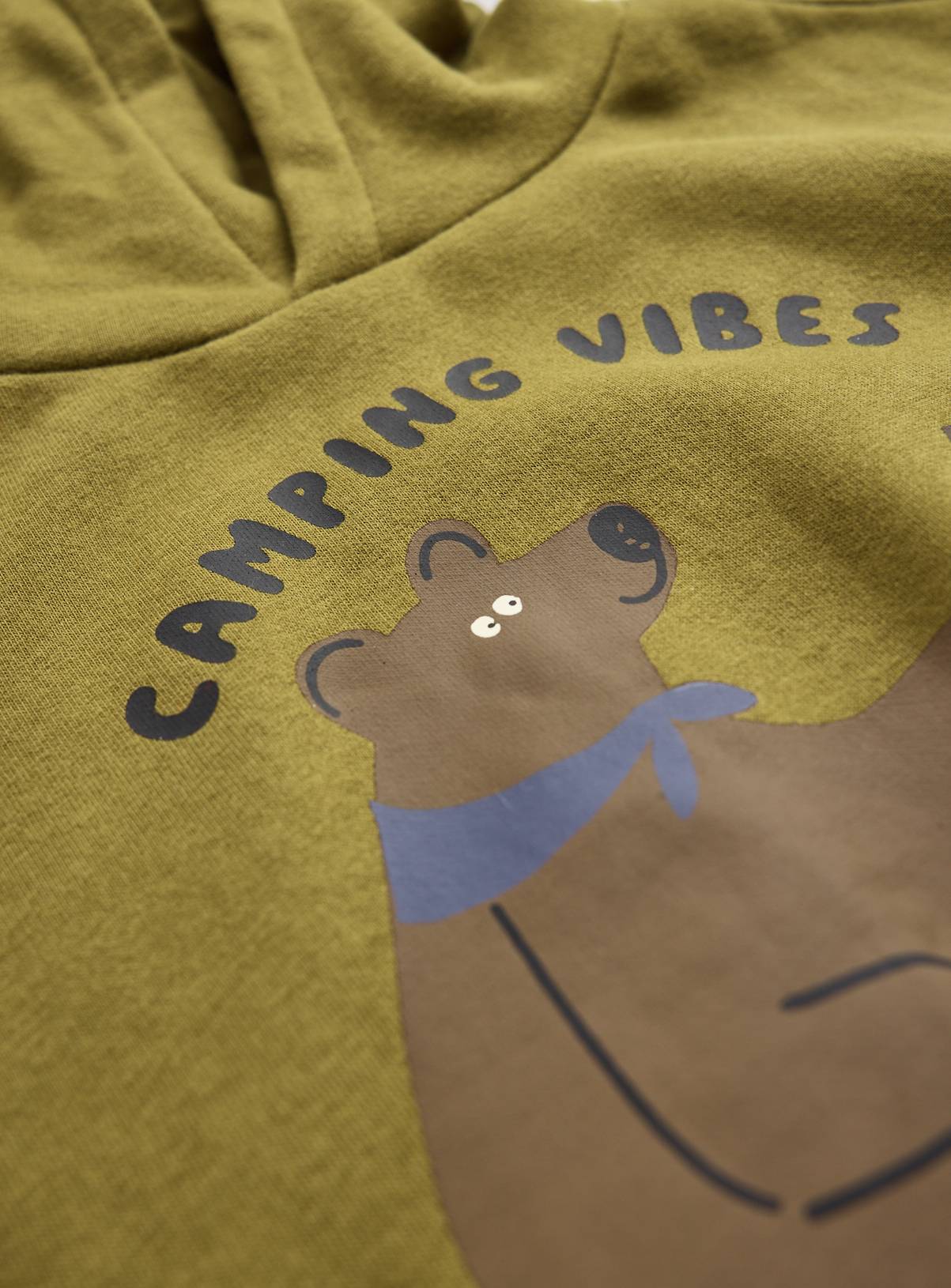 Khaki Great Outdoors Camping Vibes Hoodie 7-8 years - Image 2