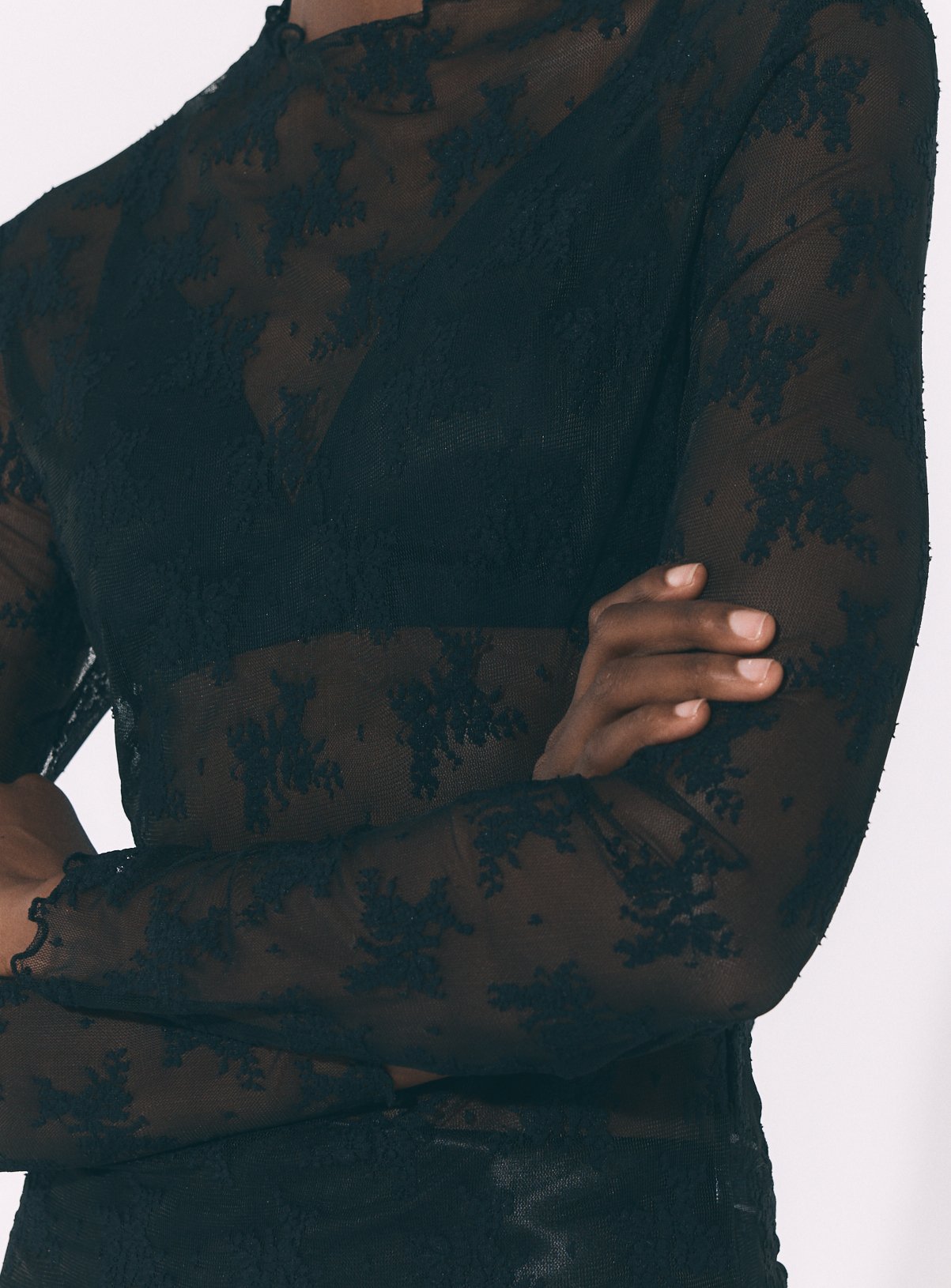 Black Lace Second Skin Top 24 - Image 3 thumbnail