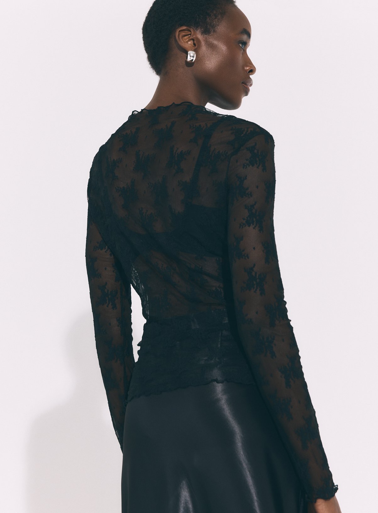 Black Lace Second Skin Top 24 - Image 4 thumbnail