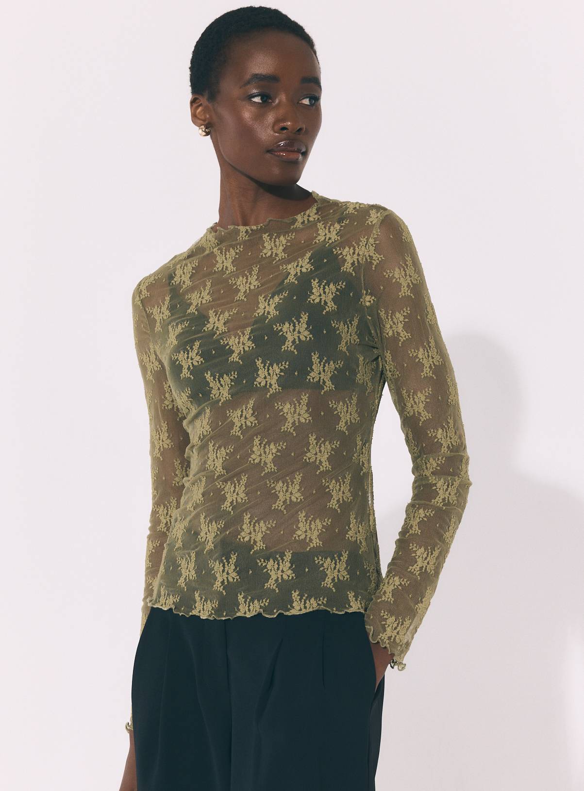 Green Lace Second Skin Top 18 - Image 1