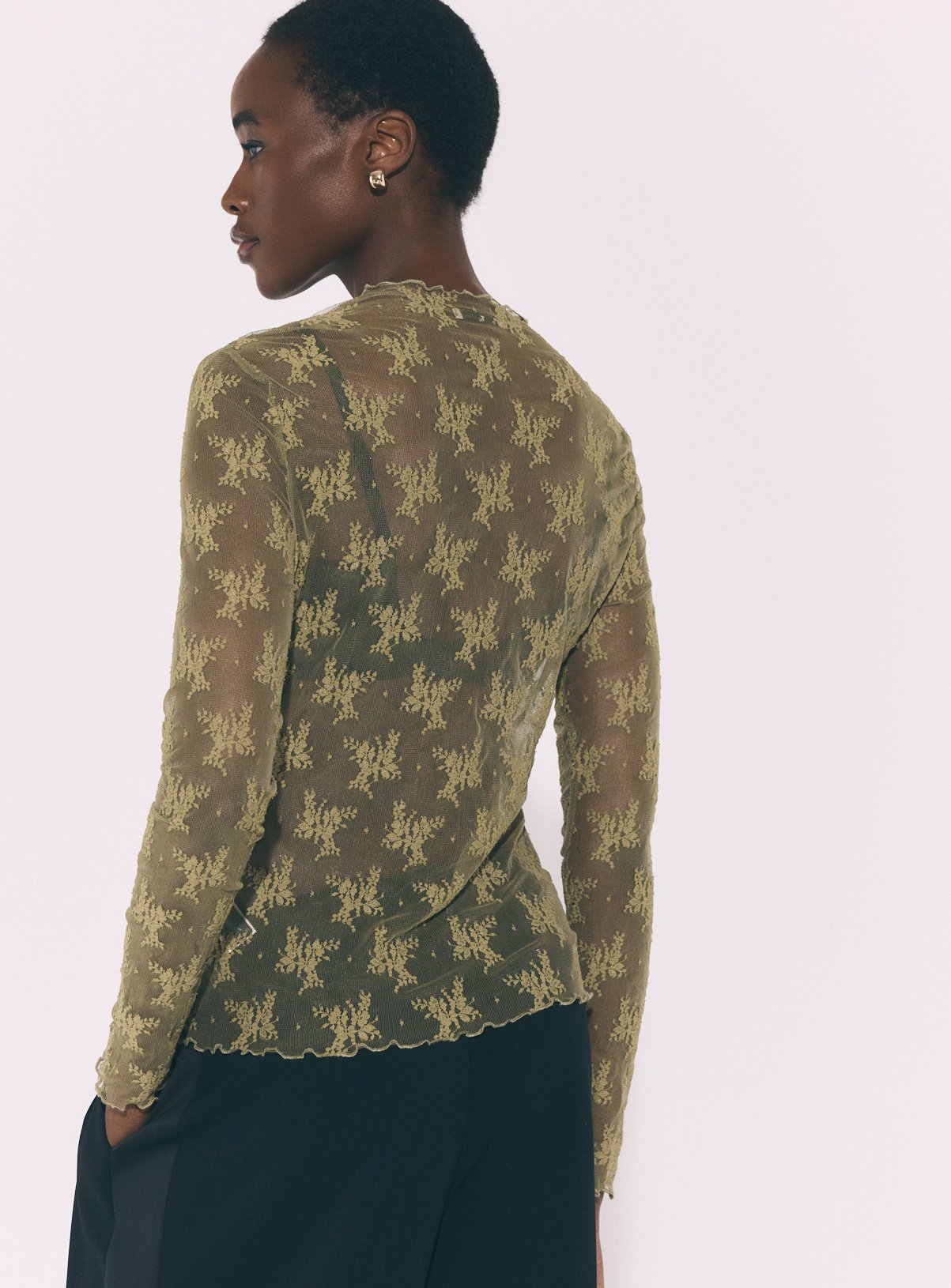 Green Lace Second Skin Top 18 - Image 4 thumbnail