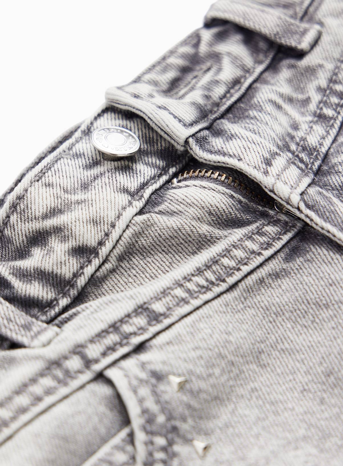 Grey Studded Denim Skirt 11 years - Image 2