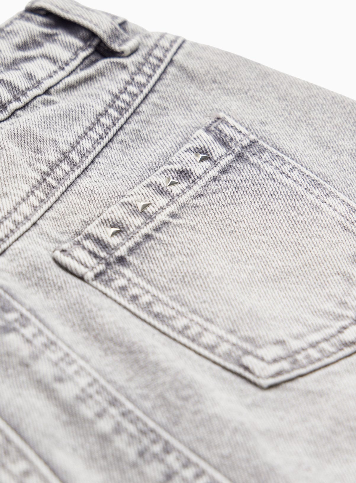 Grey Studded Denim Skirt 11 years - Image 3 thumbnail