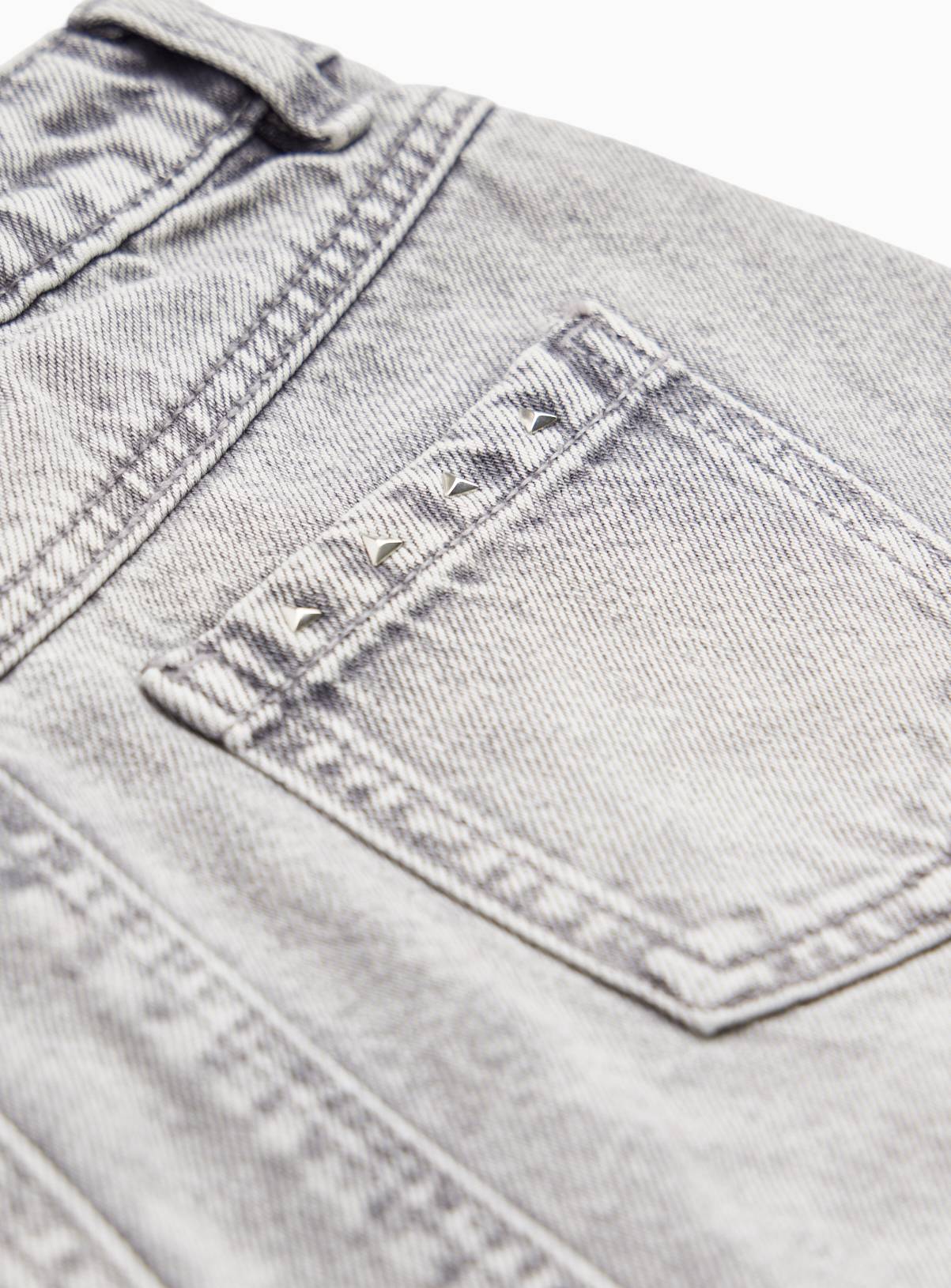 Grey Studded Denim Skirt 11 years - Image 3