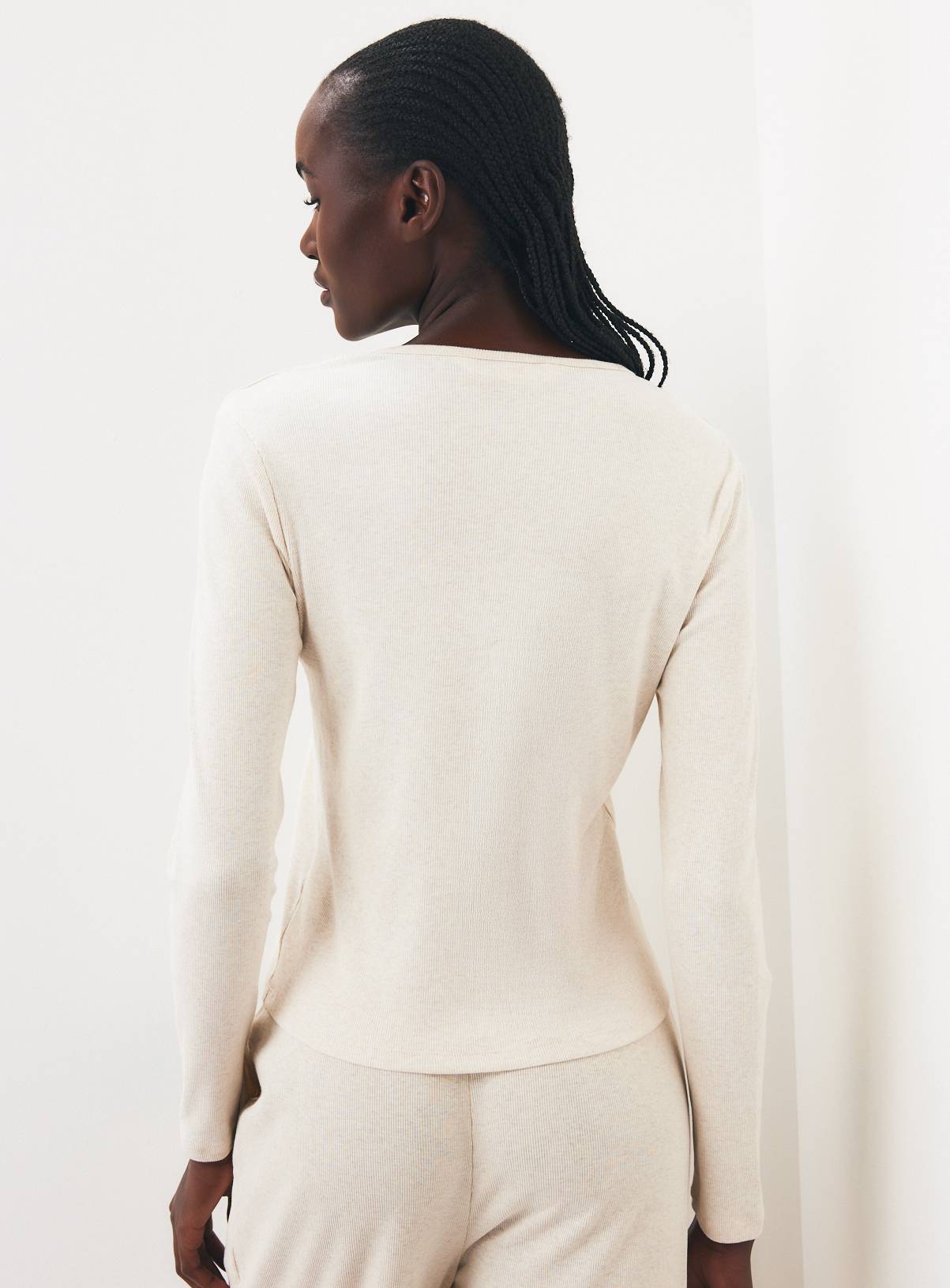 Oatmeal Ribbed Co-ord Cardigan XL - Image 4