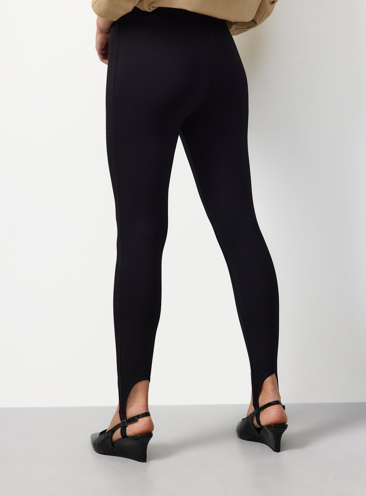 Black Stirrup Ponte Leggings XL - Image 4 thumbnail