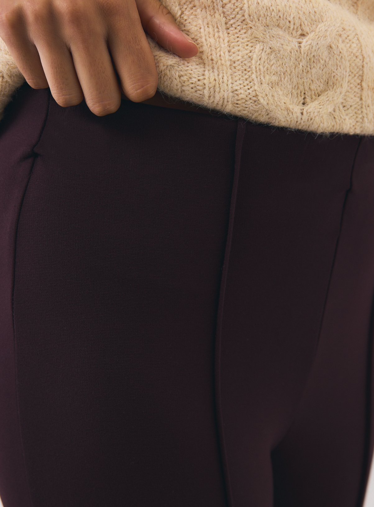 Plum Stirrup Ponte Leggings XXL - Image 3 thumbnail