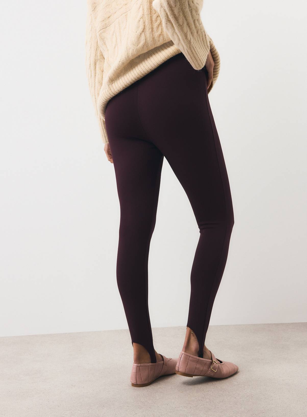 Plum Stirrup Ponte Leggings XXL - Image 4