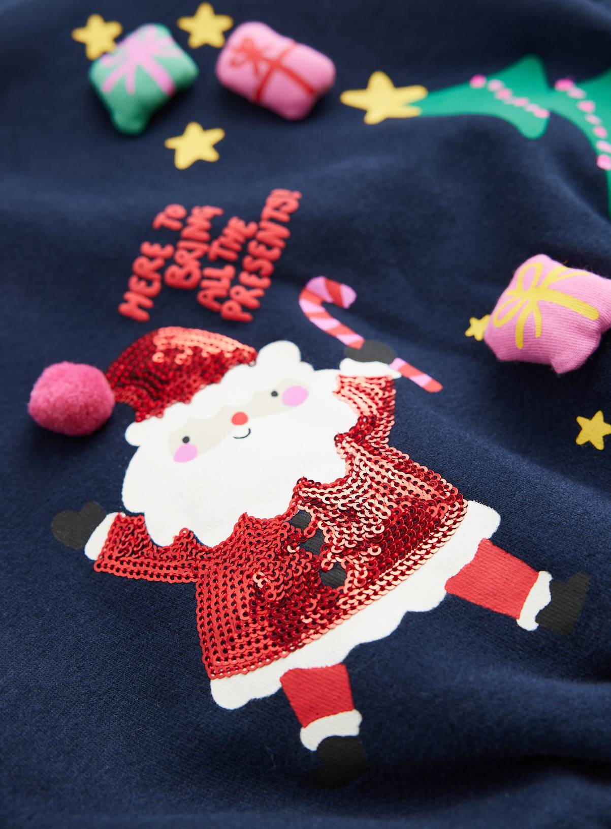 Christmas Santa Sequin Crew Sweatshirt 1-2 years - Image 2