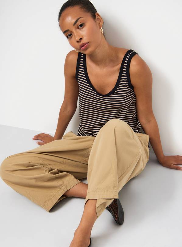 Mono Stripe Print Relaxed Fit Vest XXL
