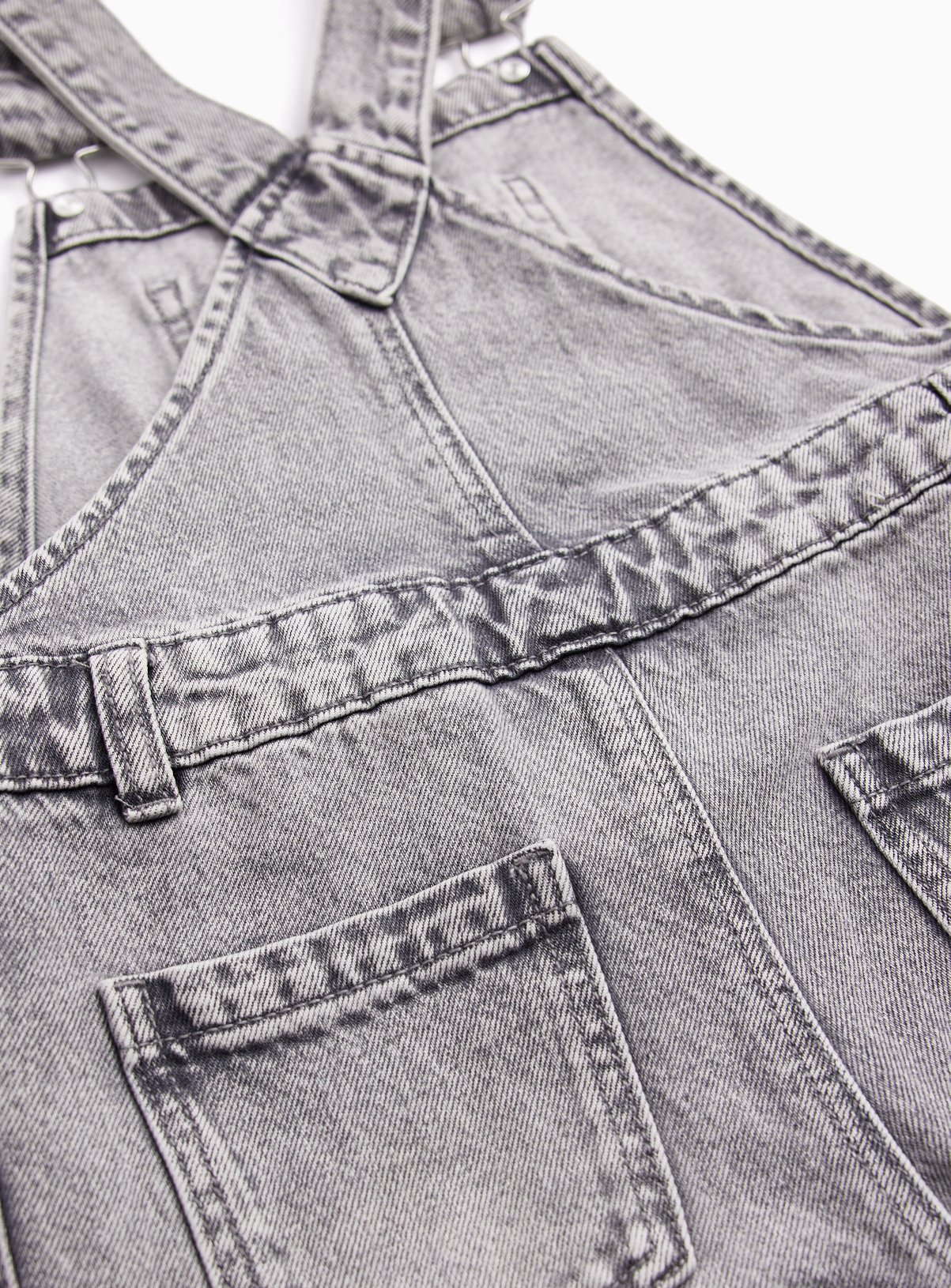 Grey Barrel Leg Denim Dungarees 6 years - Image 3 thumbnail