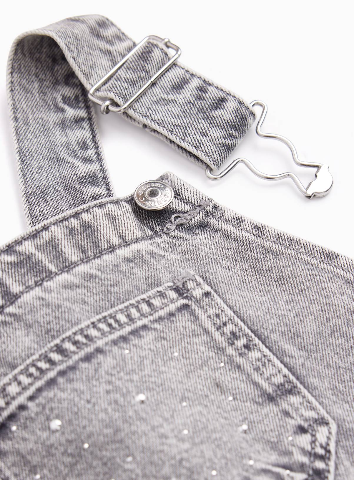 Grey Barrel Leg Denim Dungarees 13 years - Image 4