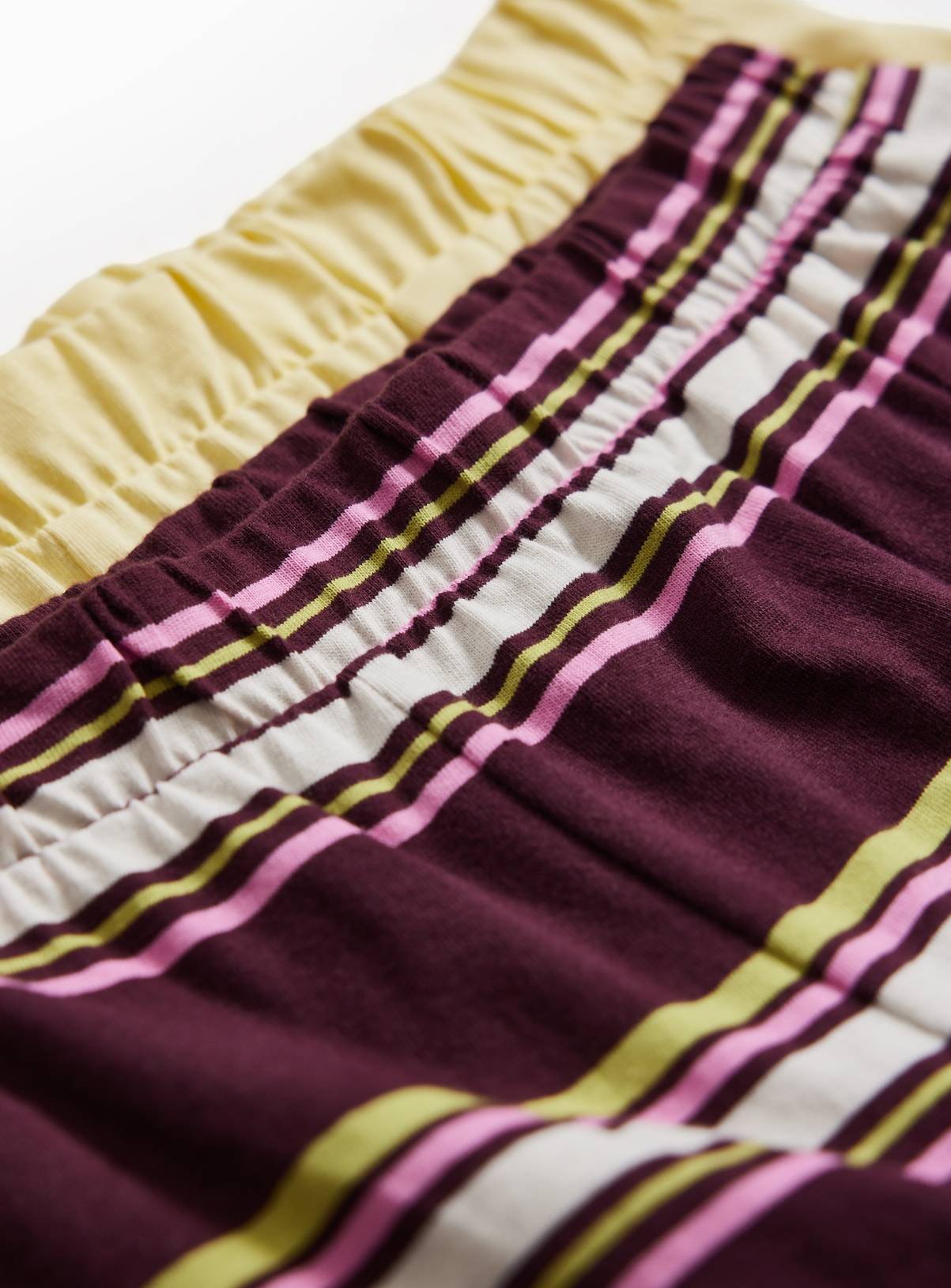 Yellow & Stripe Print Shorts XL - Image 4