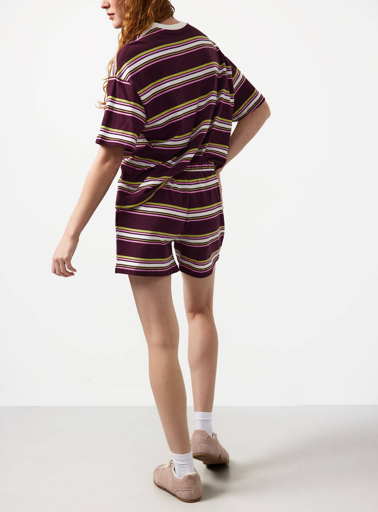 Yellow & Stripe Print Shorts XL - Image 5