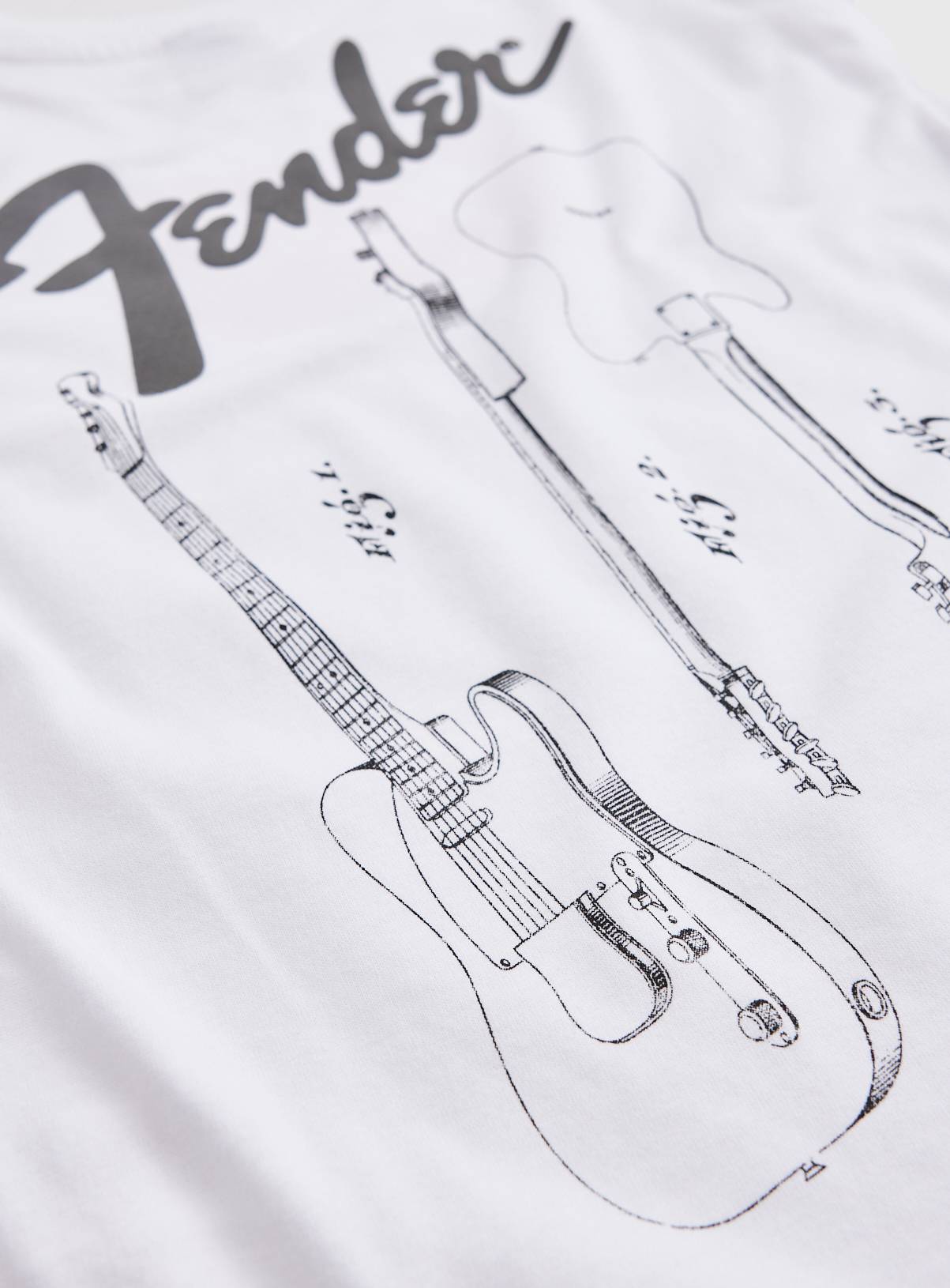 White Fender Graphic T-Shirt 11 years - Image 2