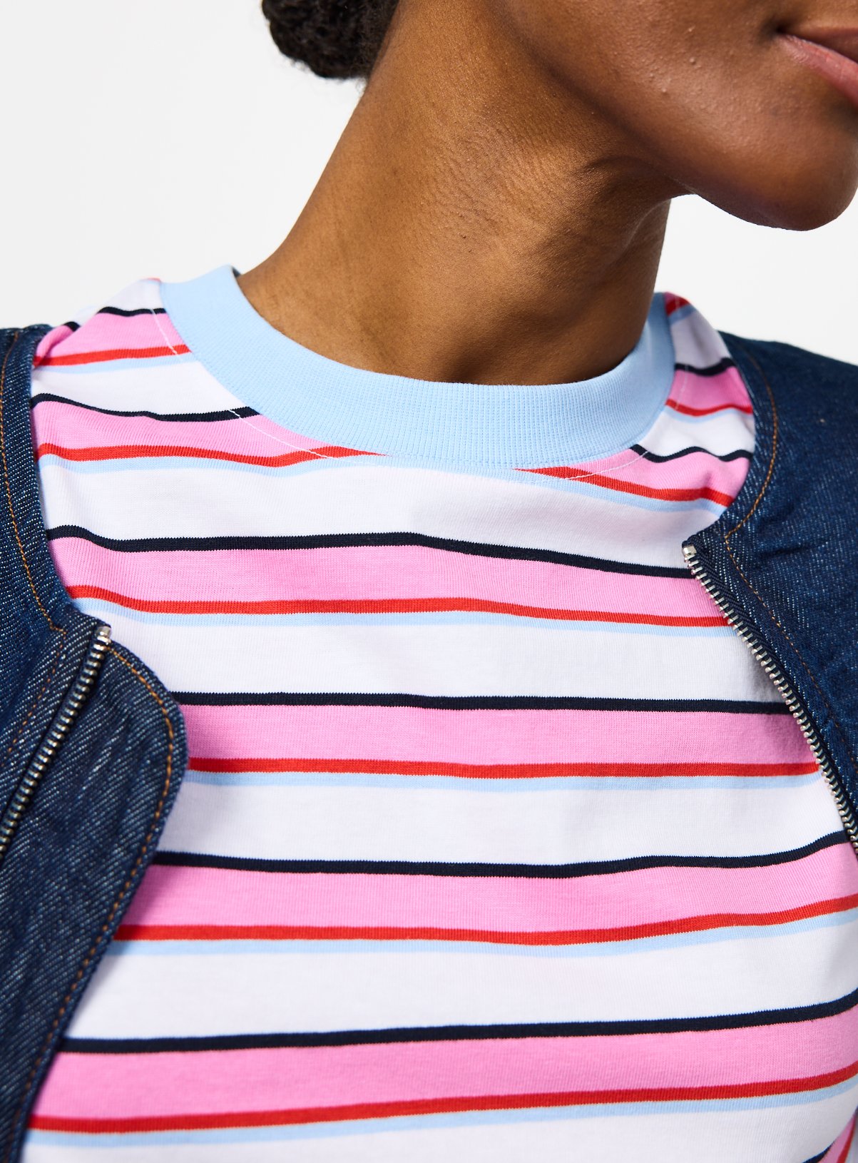 Pink Stripe & Navy Jersey Mini Dresses 2 Pack 14 - Image 4 thumbnail