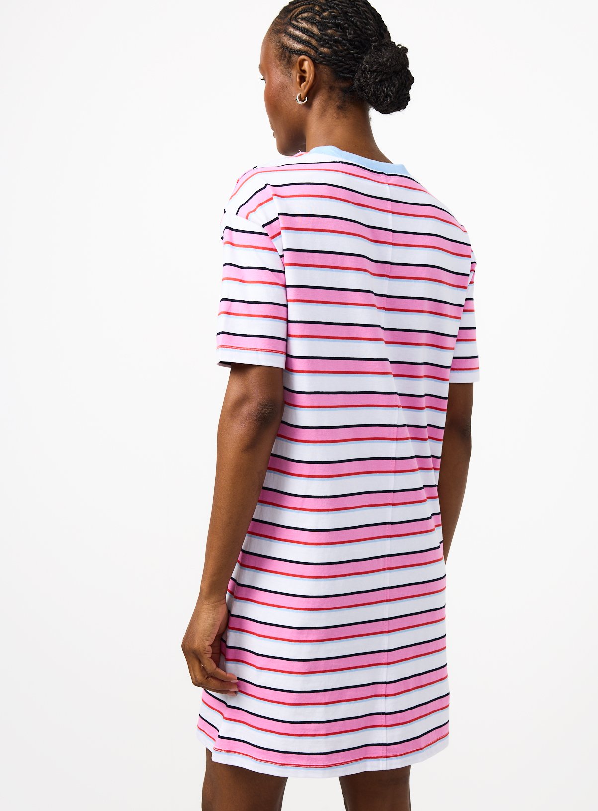 Pink Stripe & Navy Jersey Mini Dresses 2 Pack 14 - Image 6 thumbnail