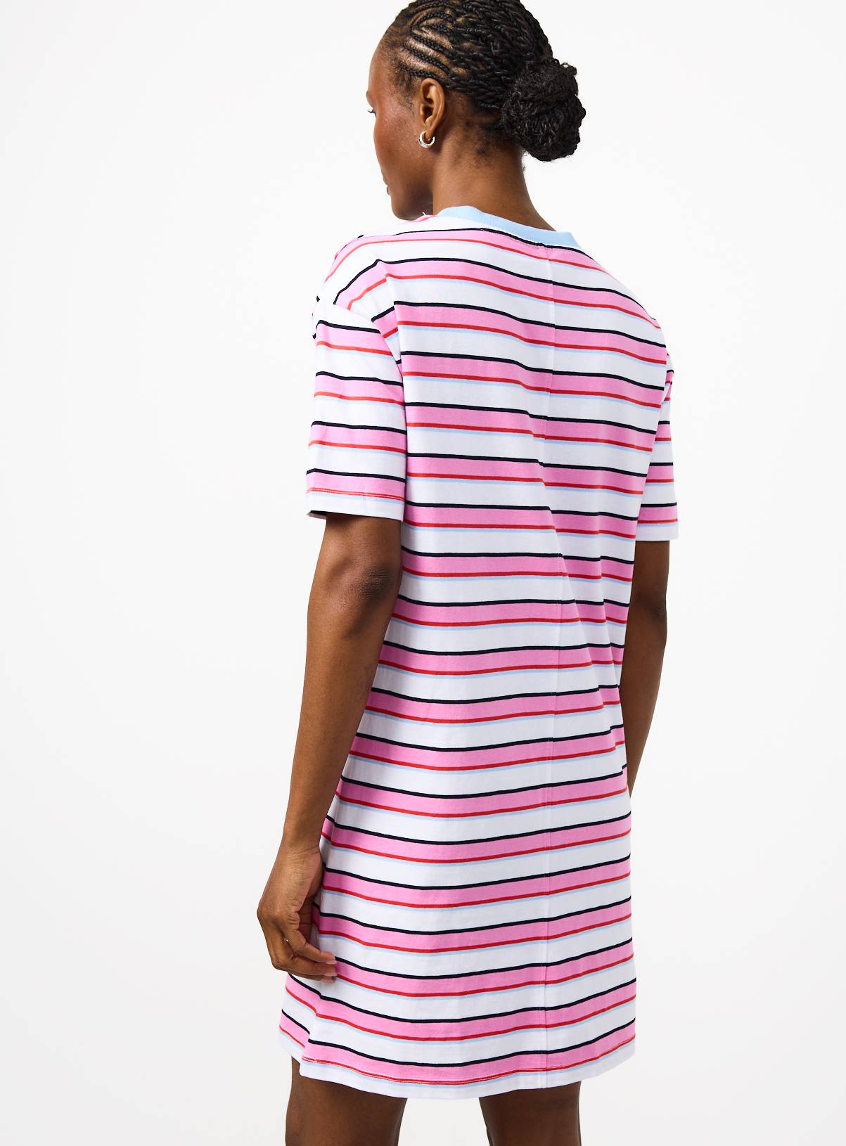Pink Stripe & Navy Jersey Mini Dresses 2 Pack 14 - Image 6