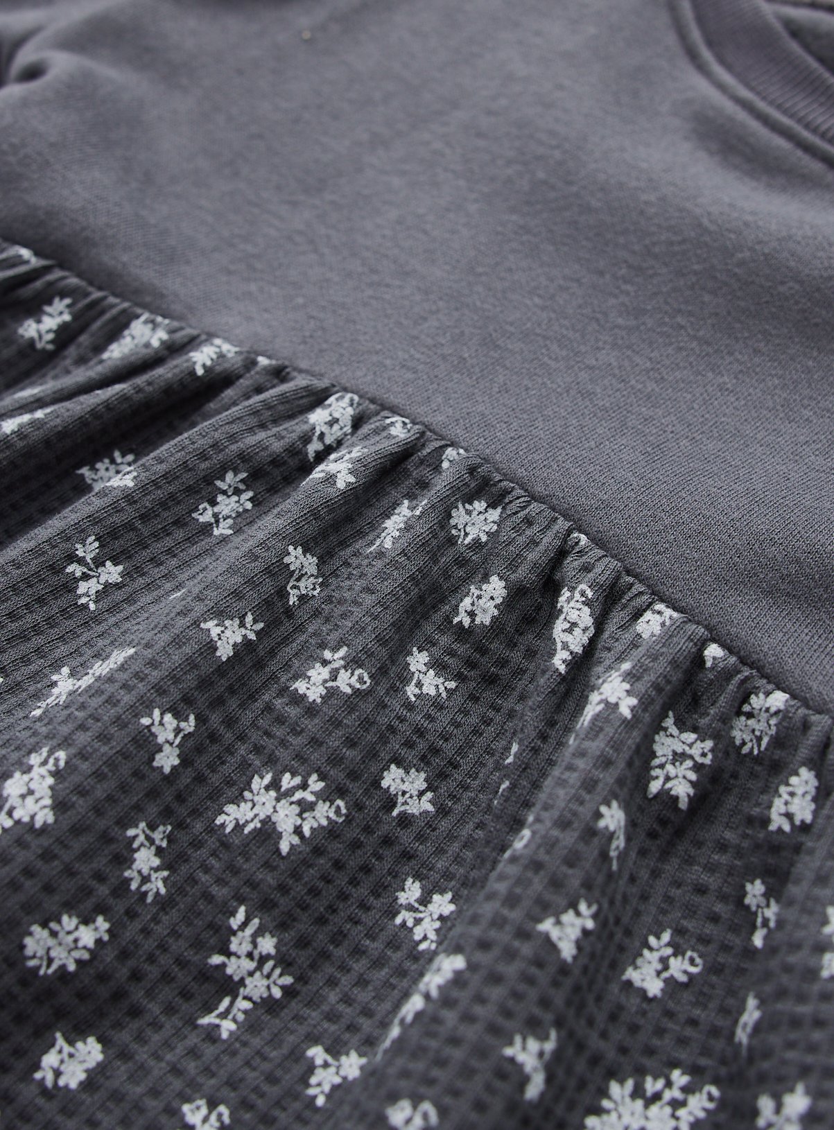 Charcoal Seersucker Dress & Tights Set Up to 3 mths - Image 2 thumbnail