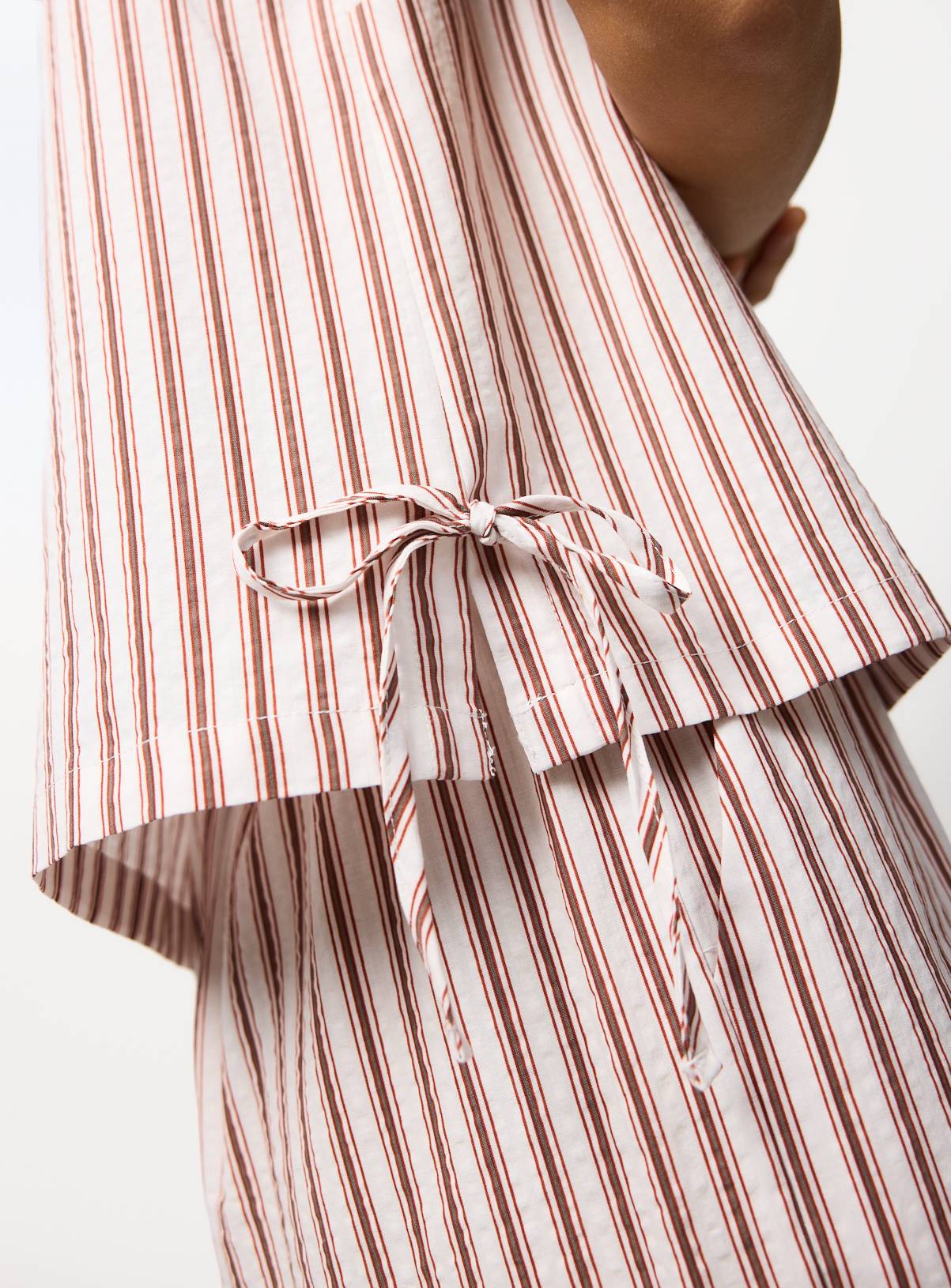 Cream Stripe Print Sleeveless Co-ord Shell Top 18 - Image 3