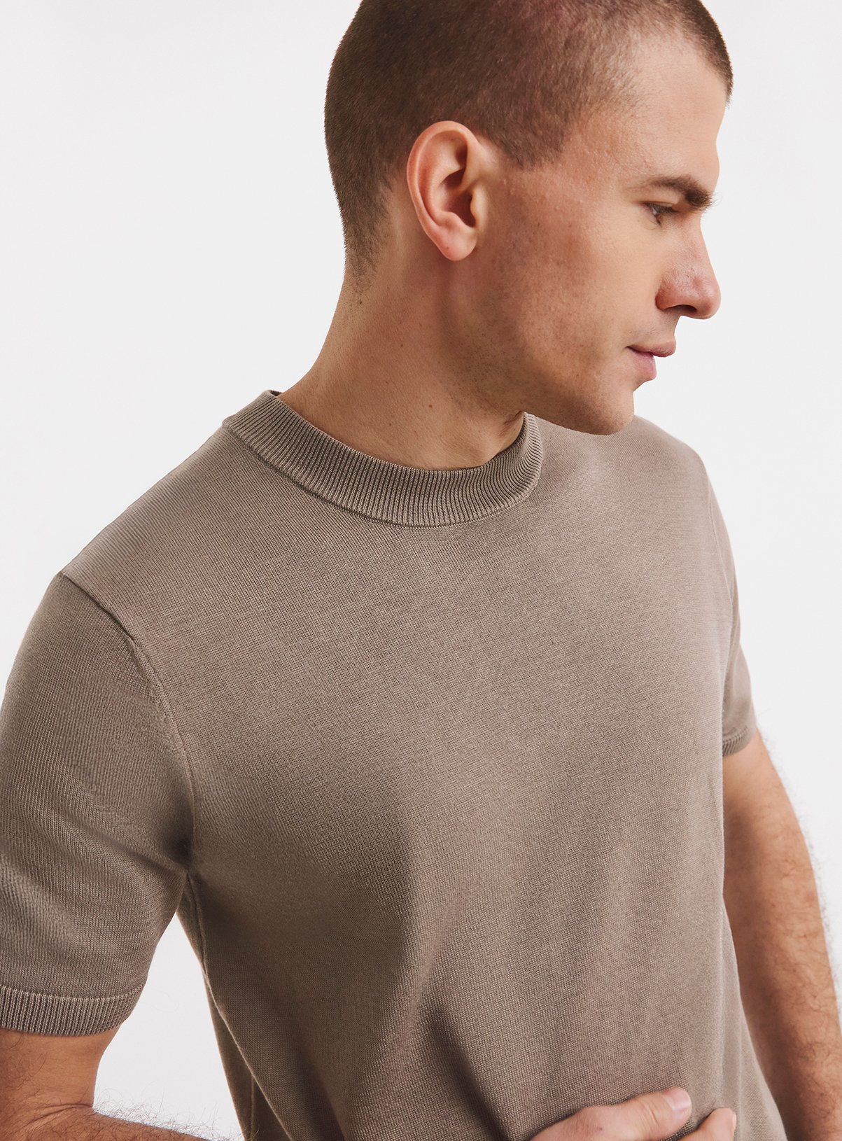 JACAMO Knitted Crew Neck T Shirt XL - Image 3 thumbnail