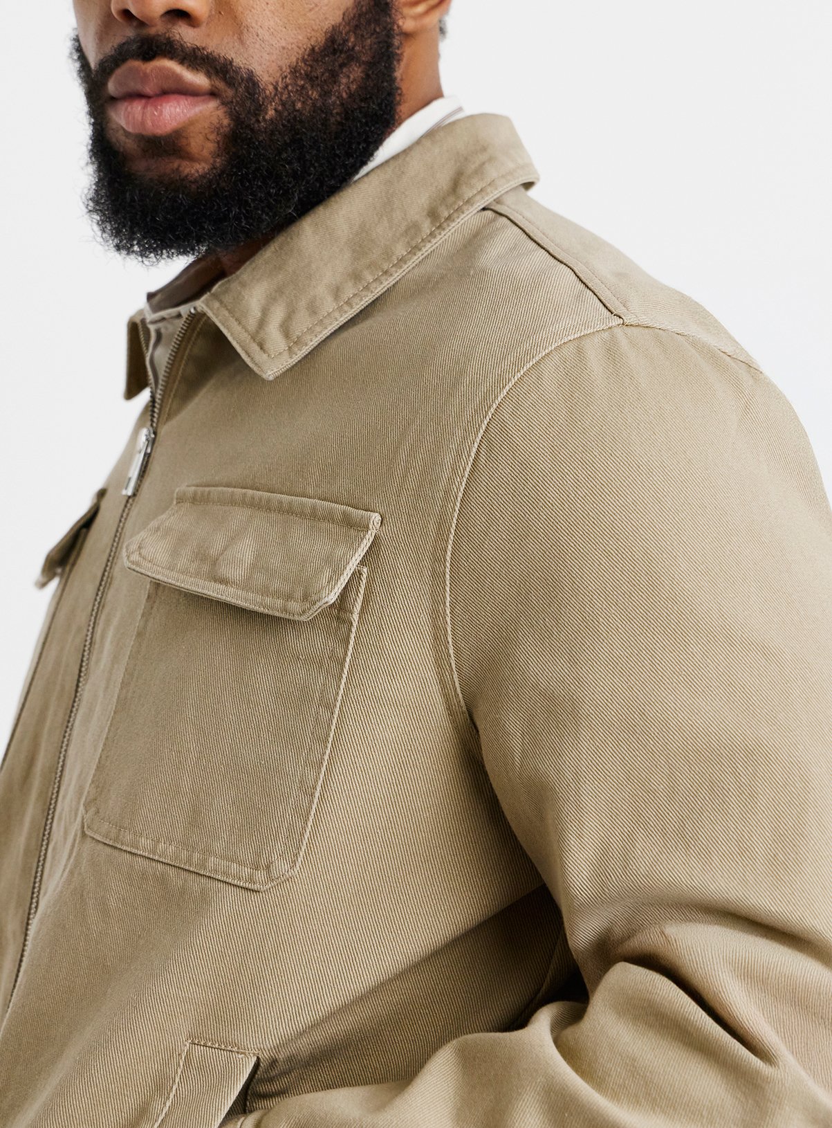JACAMO Cotton Twill Zip Harrington 1XL - Image 4 thumbnail