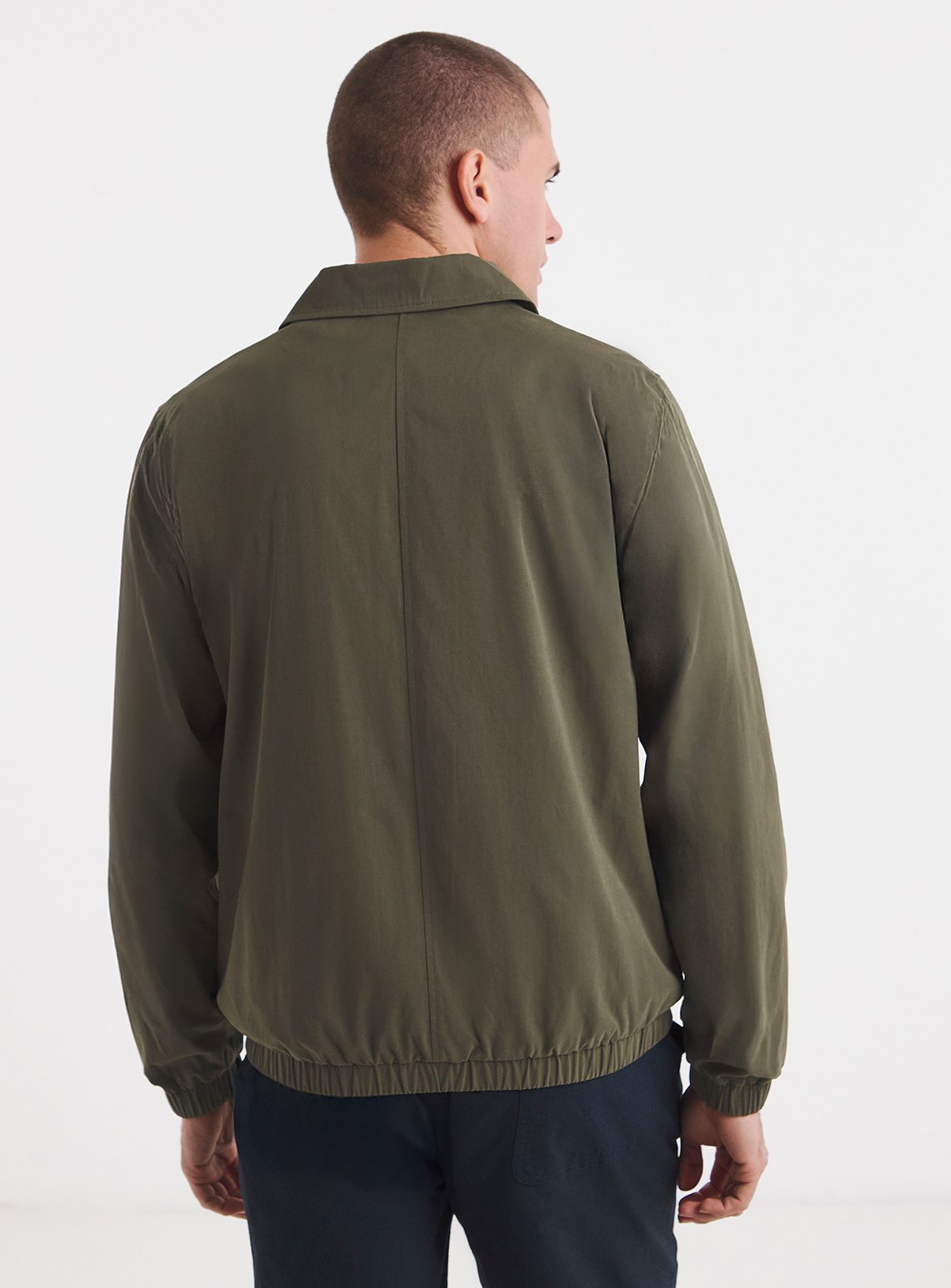 JACAMO Peached Smart Harrington Jacket Khaki 3XL - Image 2 thumbnail