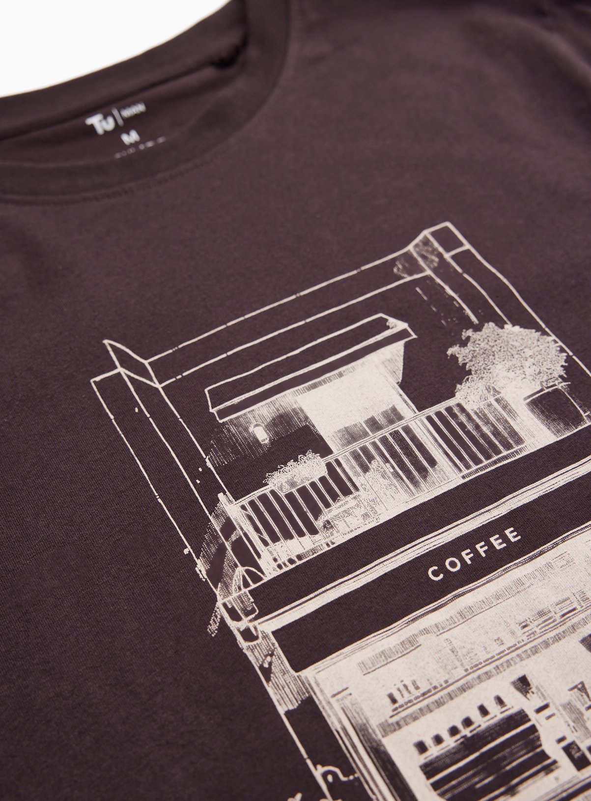 Brown Copper Mug Coffee Shop Graphic T-Shirt XXXL - Image 2 thumbnail