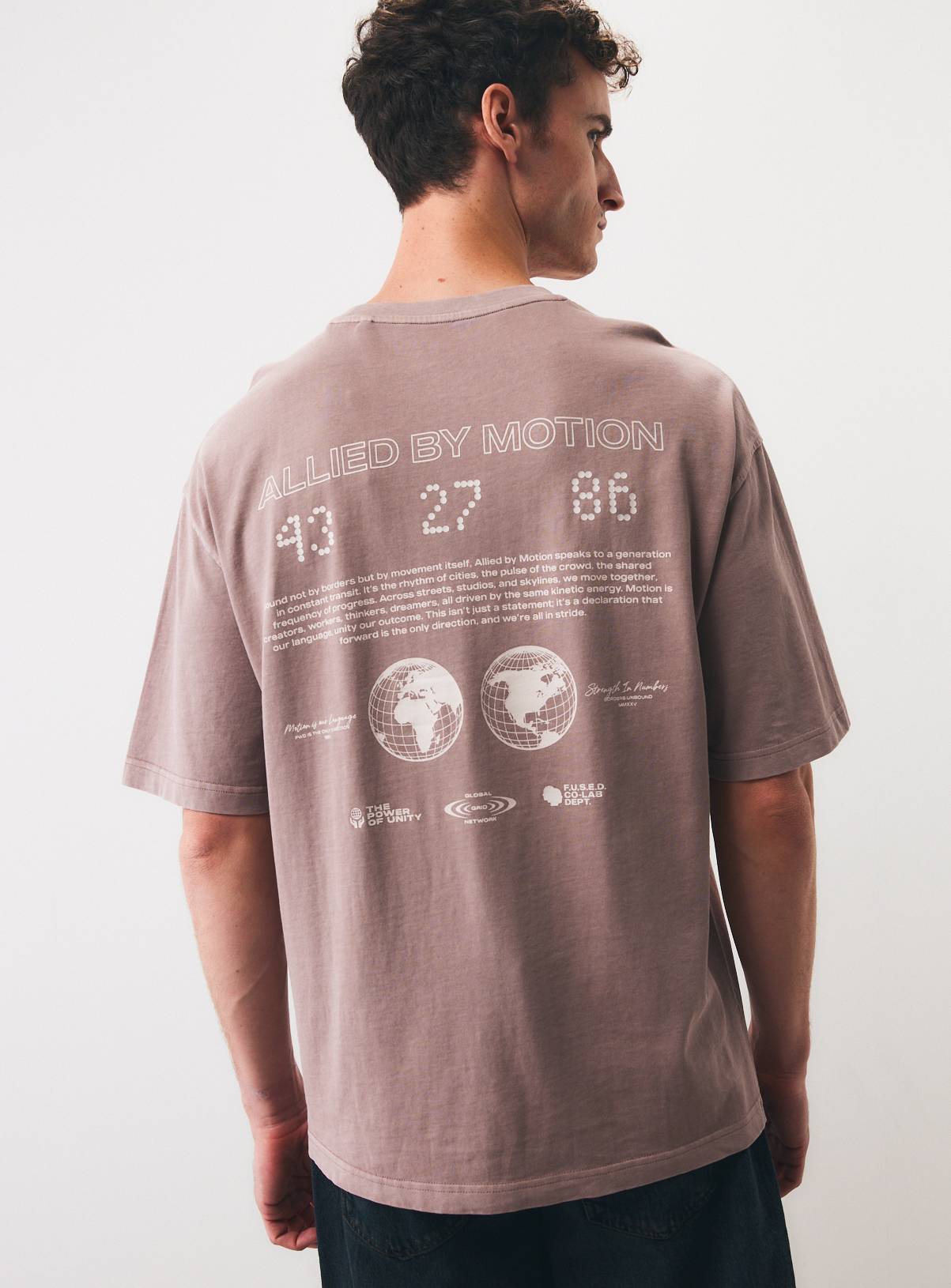 Pastel Pink Allied by Motion Graphic T-Shirt XXXXL - Image 1