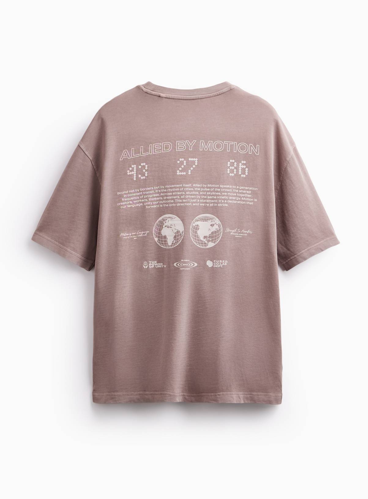Pastel Pink Allied by Motion Graphic T-Shirt XXXXL - Image 3