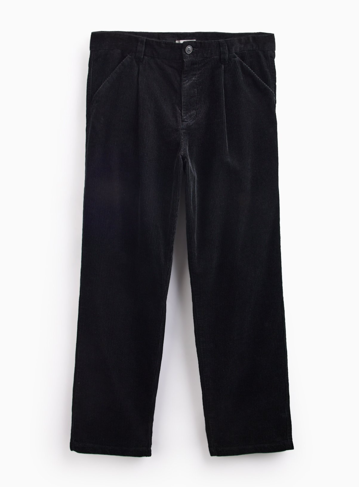 Black Straight Leg Corduroy Trousers 38L - Image 3 thumbnail