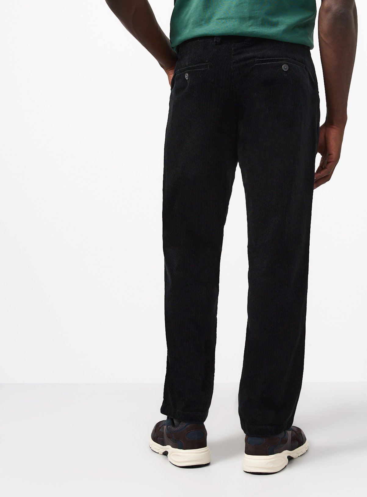 Black Straight Leg Corduroy Trousers 38L - Image 5 thumbnail