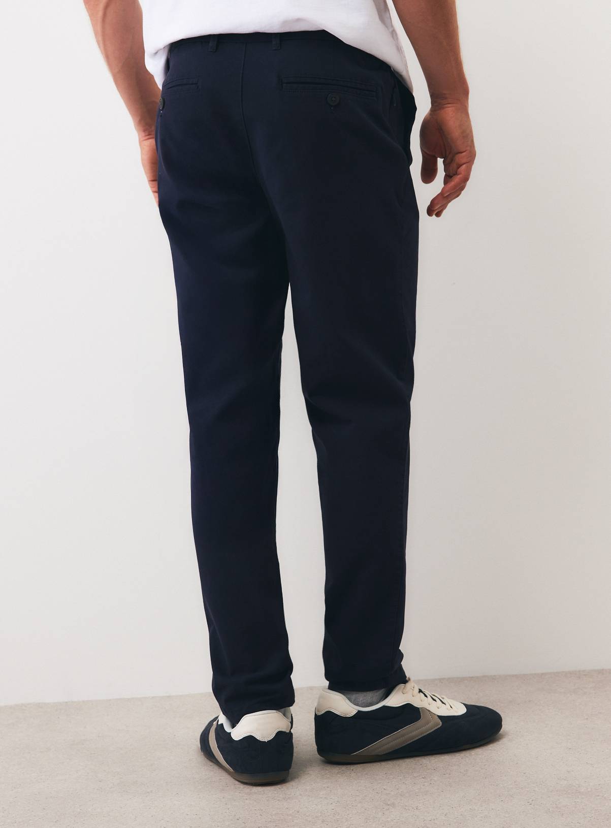 Navy Slim Chino Trousers 36L - Image 5