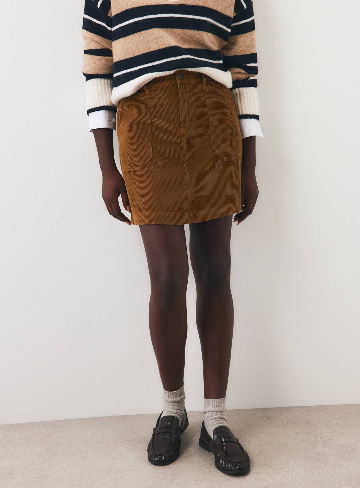 Toffee Corduroy Mini Skirt 12 - Image 1