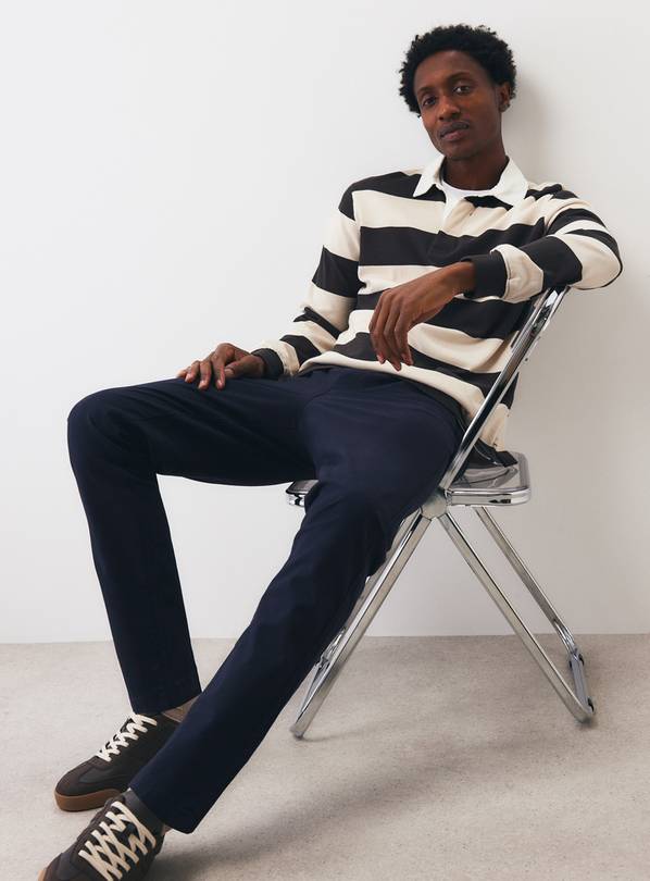 Ultimate Skinny Fit Cotton-Rich Navy Chinos 44S
