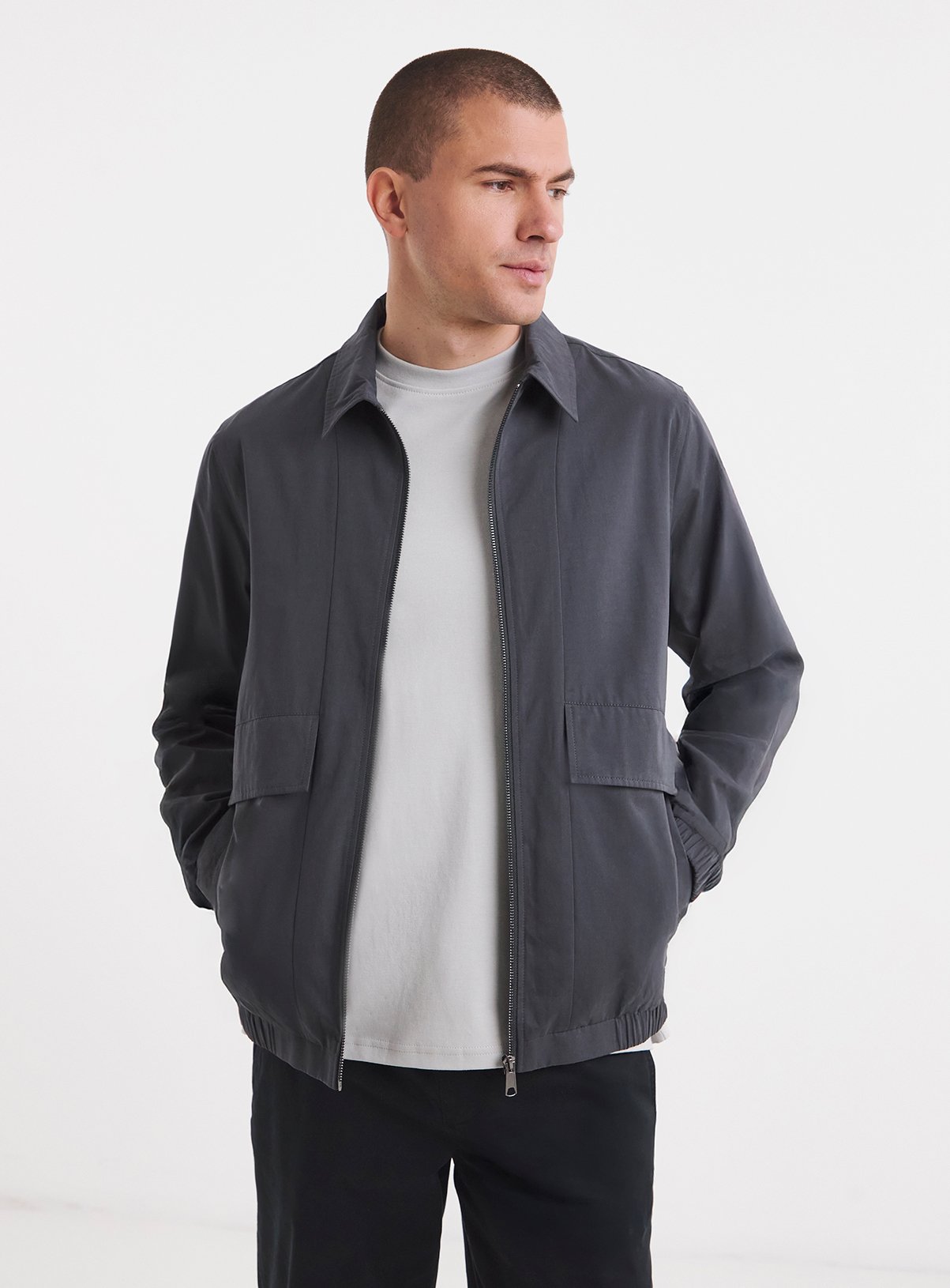 JACAMO Peached Smart Harrington Jackey Grey M - Image 1 thumbnail